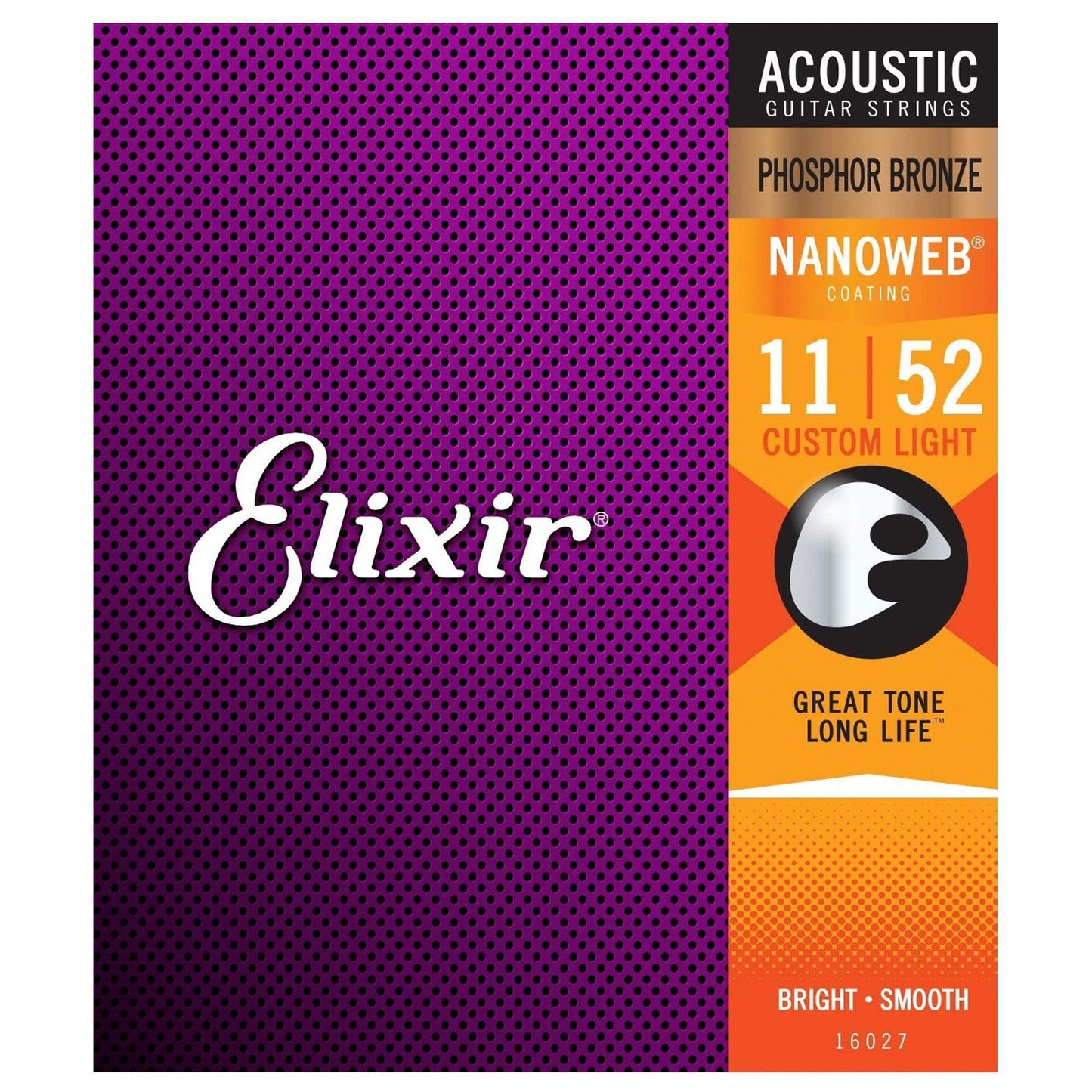 Elixir 16027 Acoustic PB Nano Custom Light 11-52 (12 Pack Bundle) Accessories / Strings / Guitar Strings