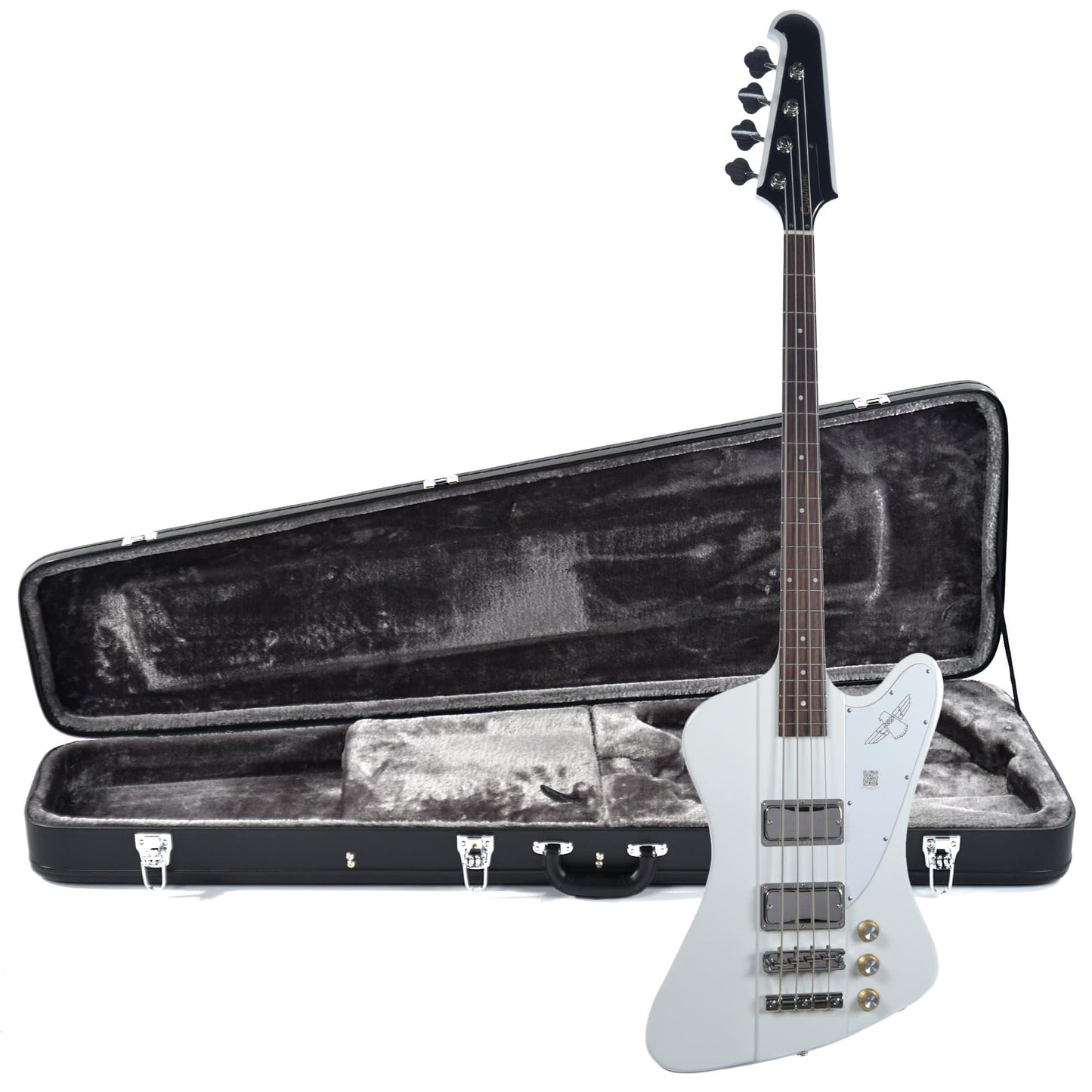 Epiphone Thunderbird Vintage Pro Bass Alpine White w/760 Humbuckers and Epiphone Hardshell Case Bundle Bass Guitars / 4-String
