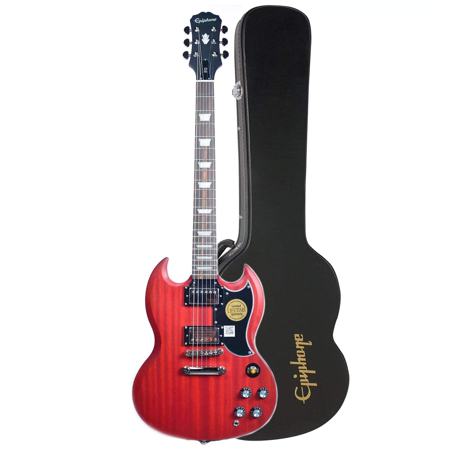 Epiphone G-400 Worn Cherry w/Hardshell Case Electric Guitars / Solid Body