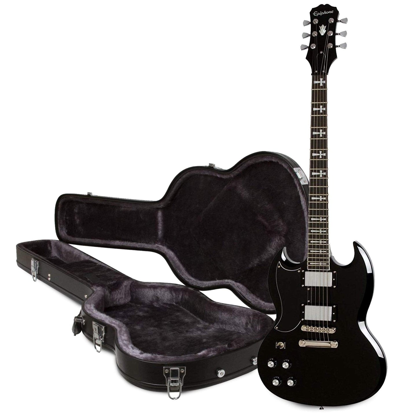 Epiphone Limited Edition Tony Iommi Signature SG Custom Ebony LEFTY w/Hardshell Case Electric Guitars / Solid Body