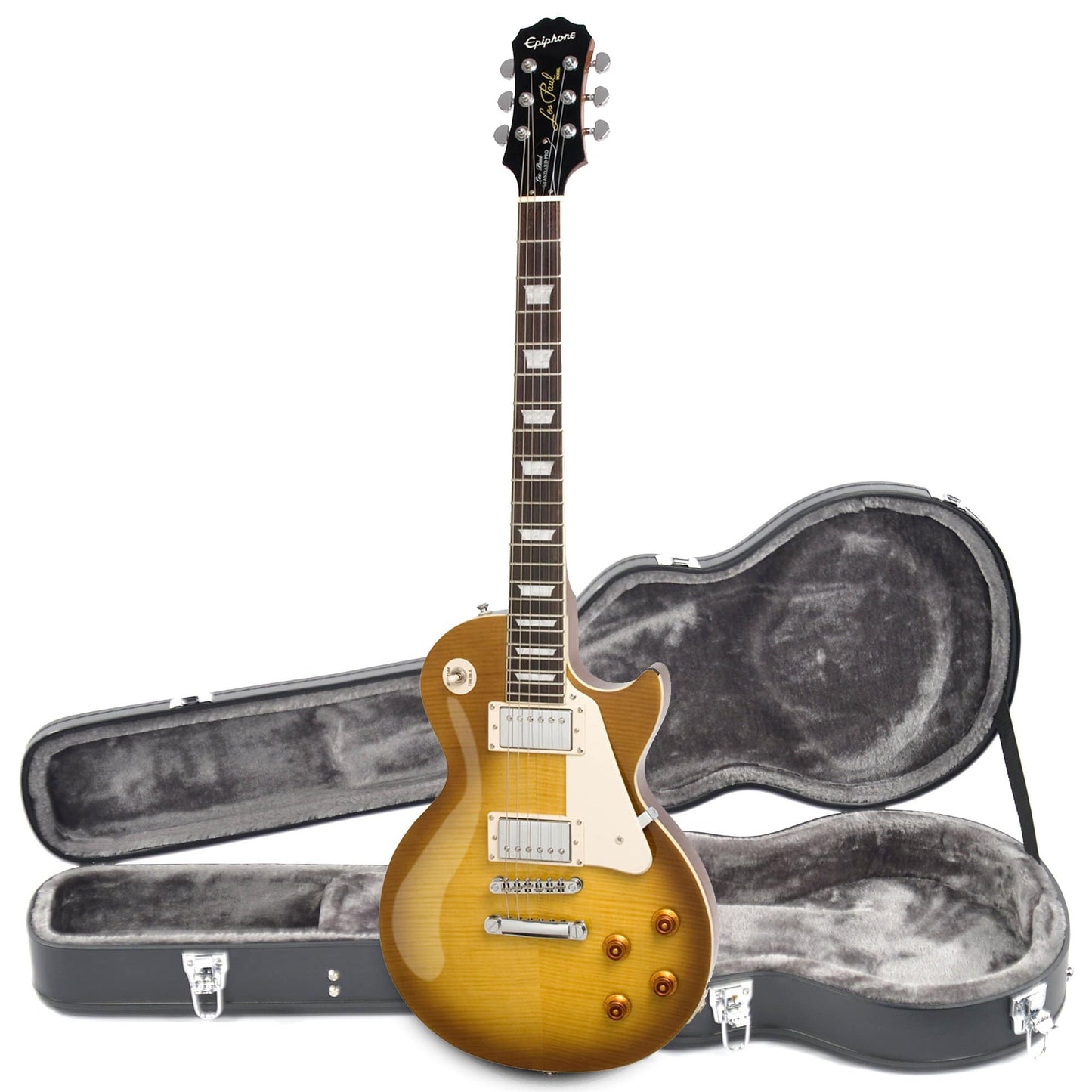 Epiphone LP Standard Plus Top Pro Honey Burst NH w/Probuckers & Coil-Tap w/Hardshell Case Electric Guitars / Solid Body
