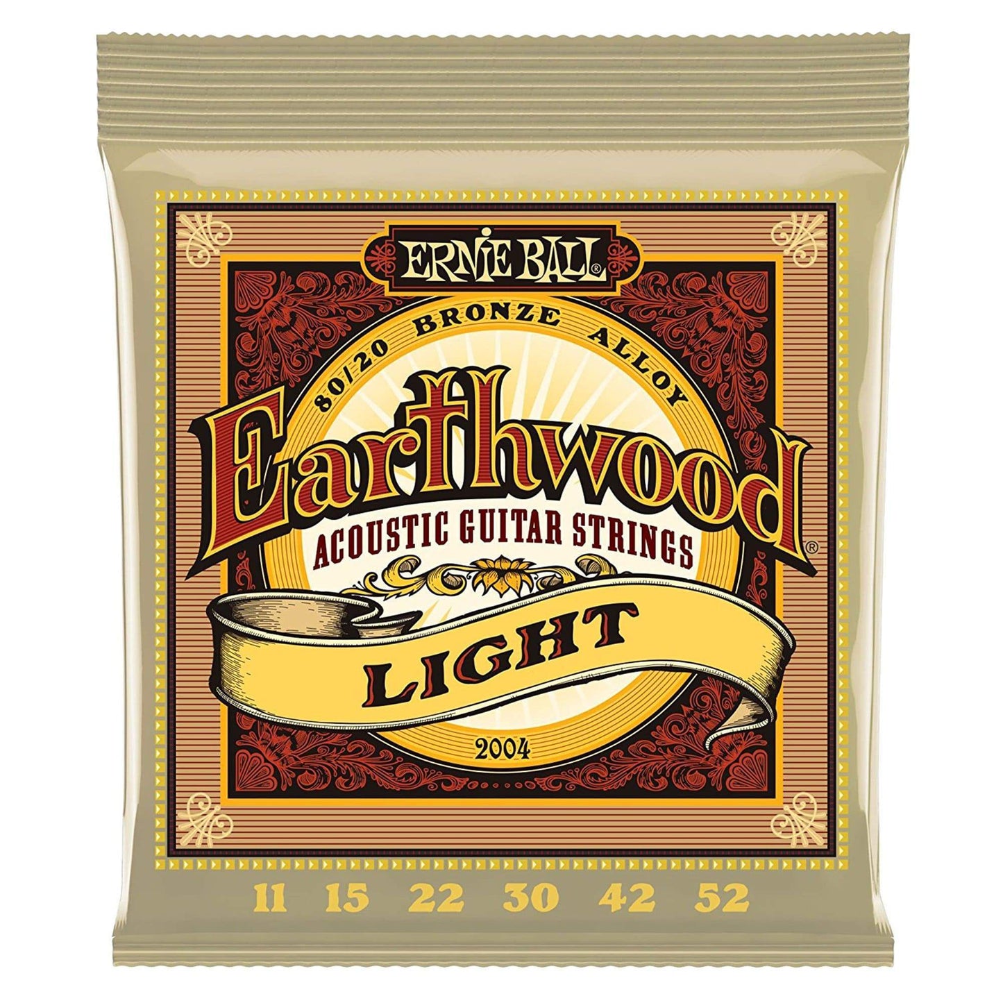 Ernie Ball Earthwood 80/20 Bronze Light 11-52 (6 Pack Bundle) Accessories / Strings / Guitar Strings