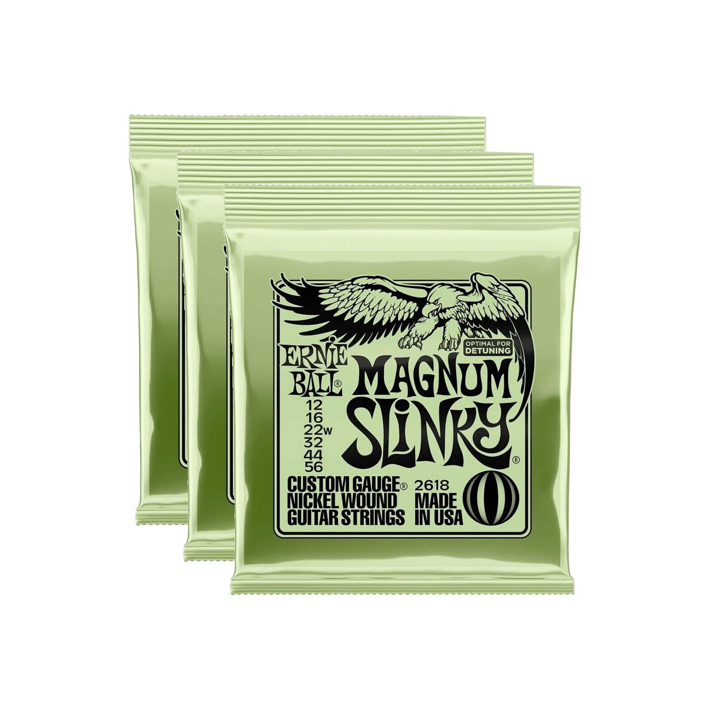 Ernie Ball Magnum Slinky 12-56 3 Pack Bundle Accessories / Strings / Guitar Strings