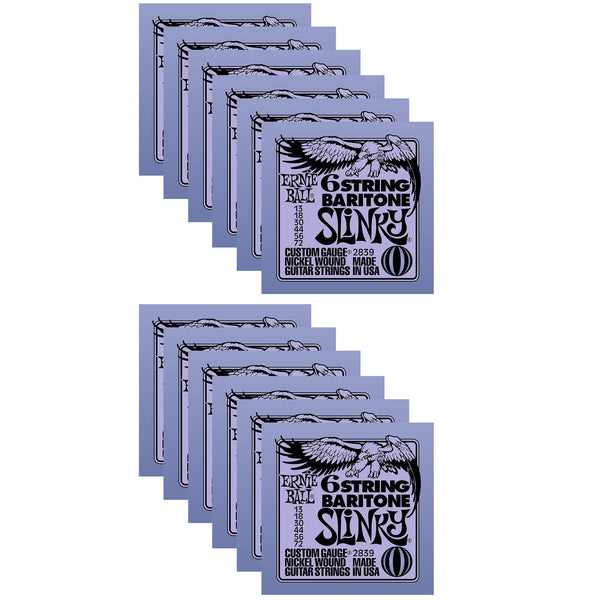 Ernie Ball 2839 6 String Baritone 1372 (12 Pack Bundle) Chicago