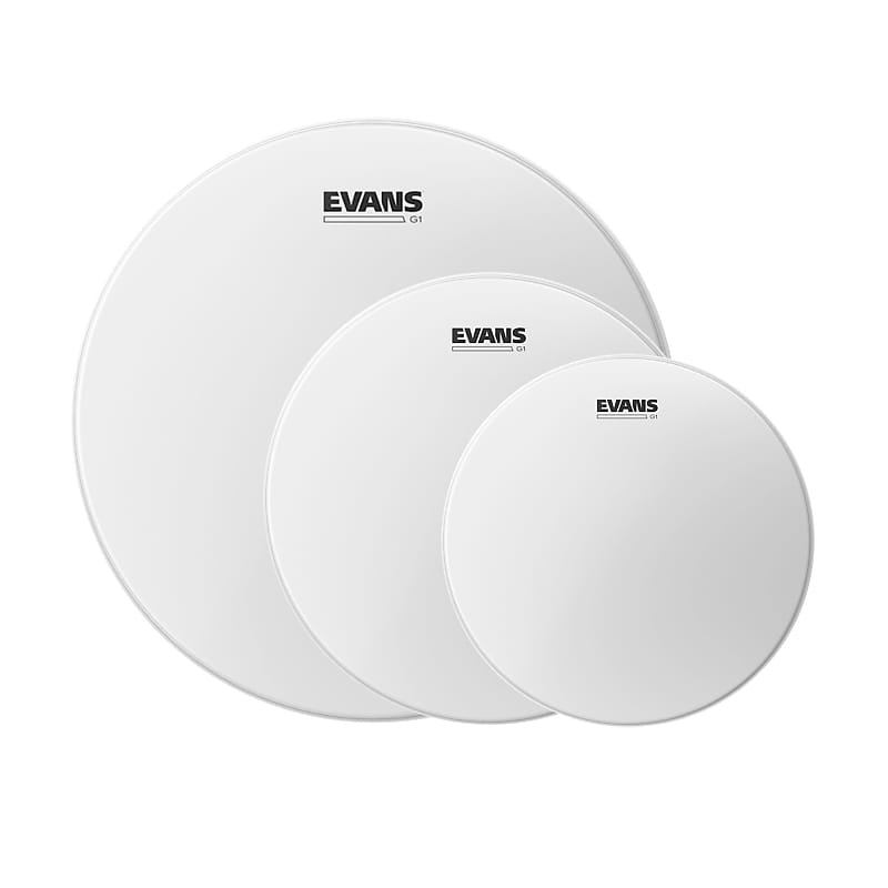 Evans 10/12/14" G1 Coated Drumhead (3 Pack Bundle) Drums and Percussion / Parts and Accessories / Heads