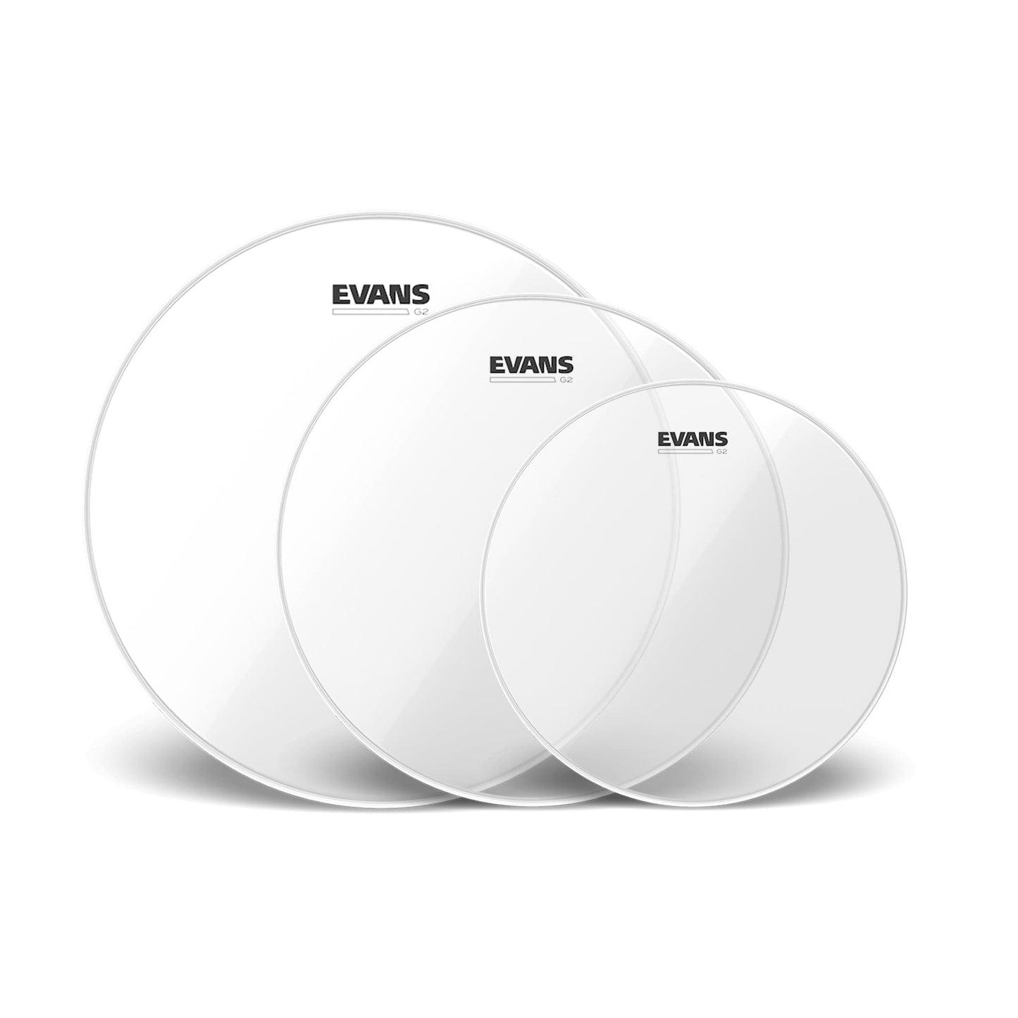 Evans 10/12/14" G2 Clear Drumhead (3 Pack Bundle) Drums and Percussion / Parts and Accessories / Heads