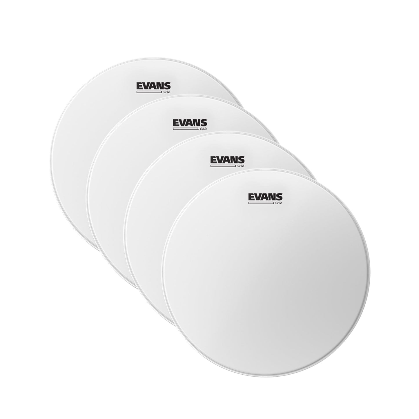 Evans 12" G12 Coated White Drum Head (4 Pack Bundle) Drums and Percussion / Parts and Accessories / Heads