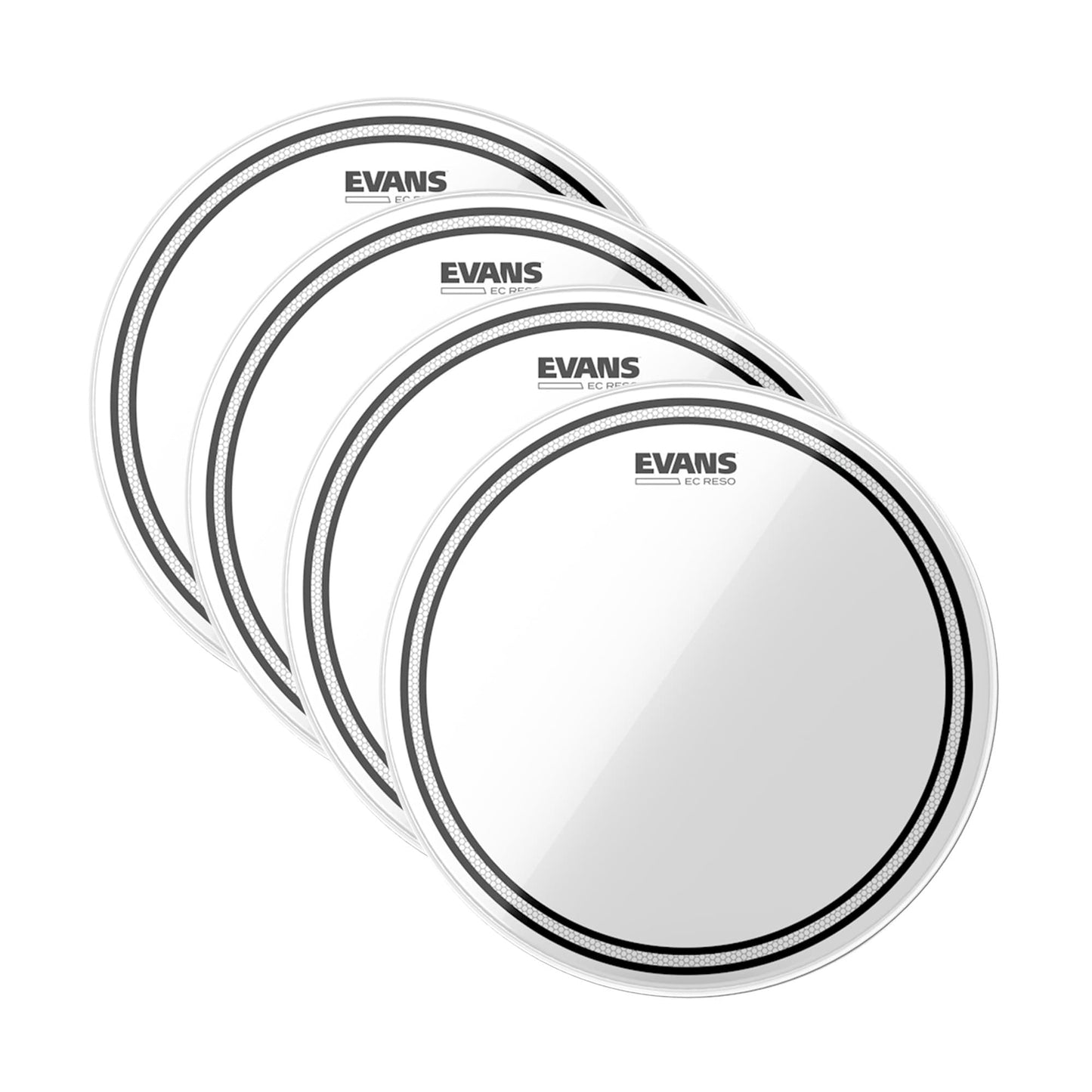 Evans 13" EC Resonant Tom Drum Head (4 Pack Bundle) Drums and Percussion / Parts and Accessories / Heads
