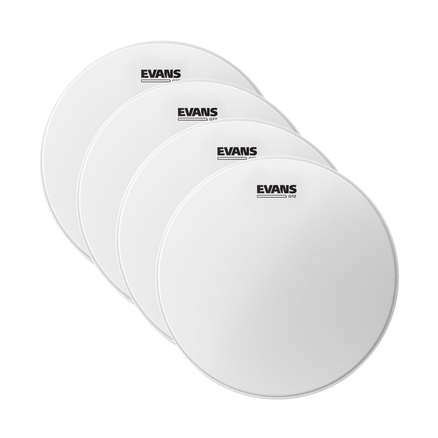 Evans 13" G12 Coated White Drum Head (4 Pack Bundle) Drums and Percussion / Parts and Accessories / Heads