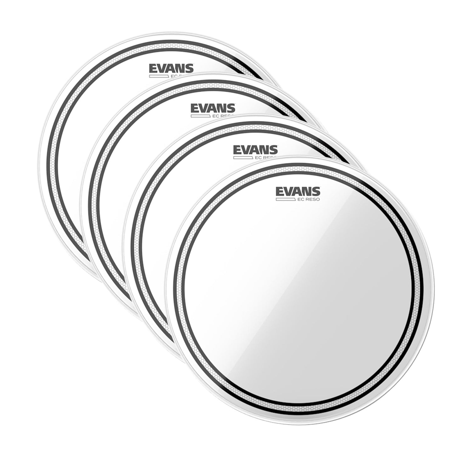 Evans 14" EC Resonant Tom Drum Head (4 Pack Bundle) Drums and Percussion / Parts and Accessories / Heads