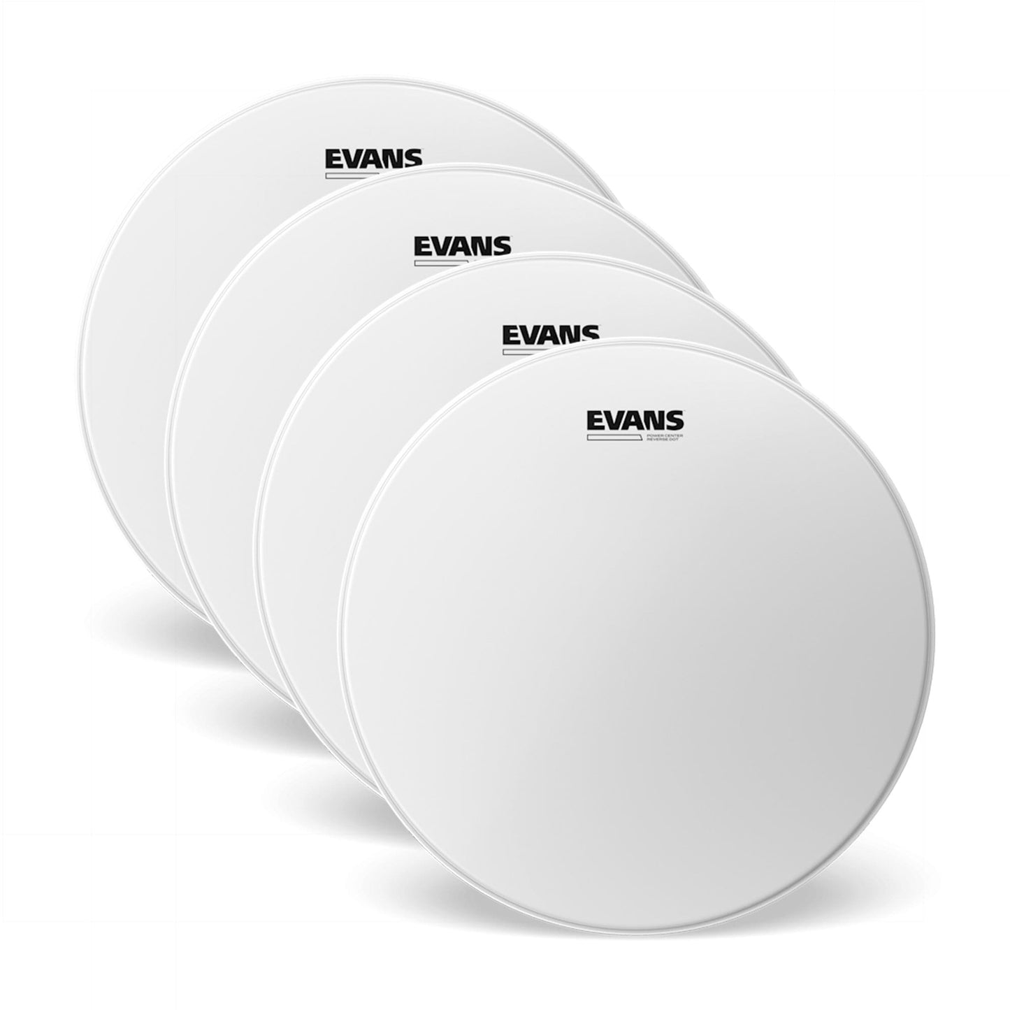 Evans 14" Power Center Reverse Dot Coated Each (4 Pack Bundle) Drums and Percussion / Parts and Accessories / Heads