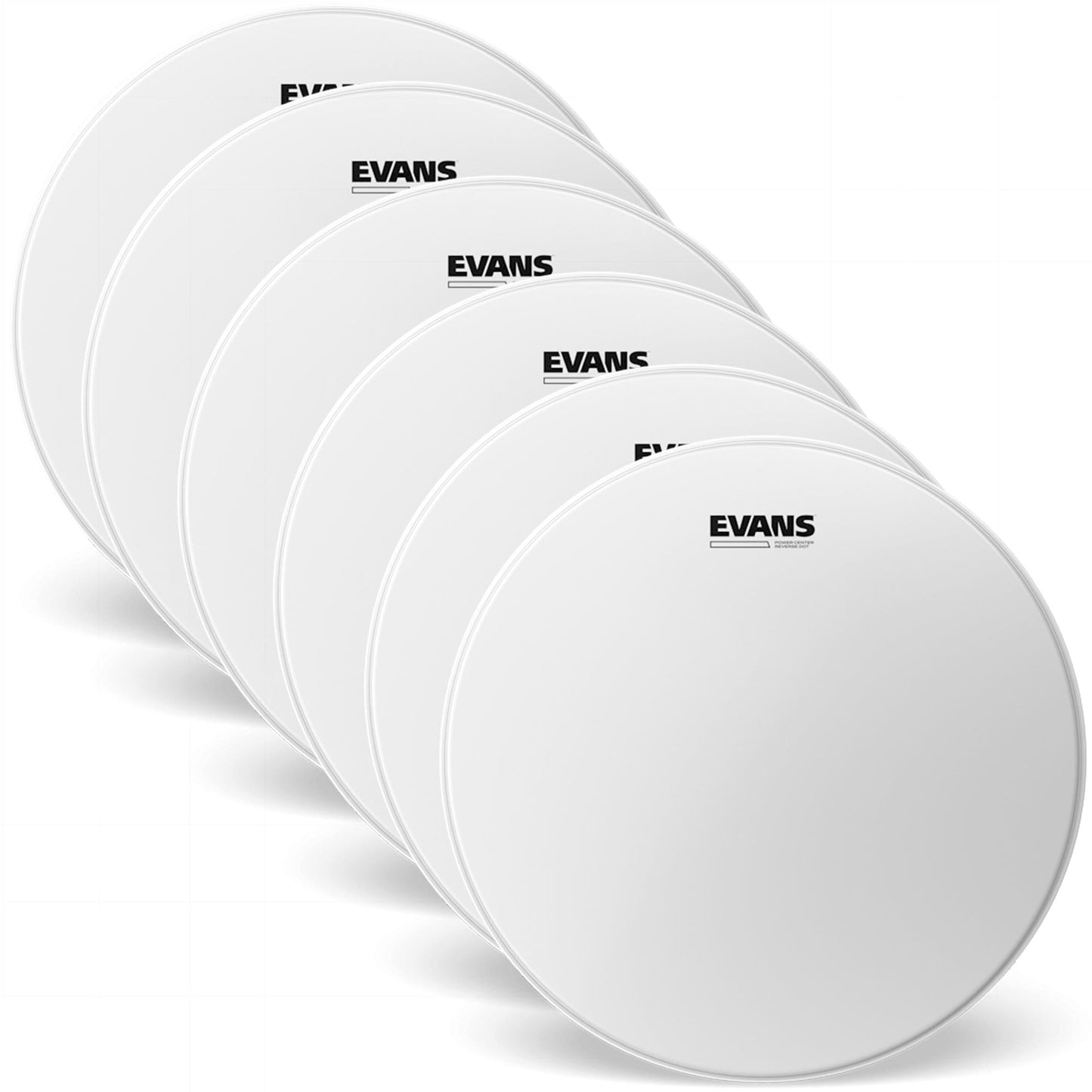 Evans 14" Power Center Reverse Dot Coated Each (6 Pack Bundle) Drums and Percussion / Parts and Accessories / Heads