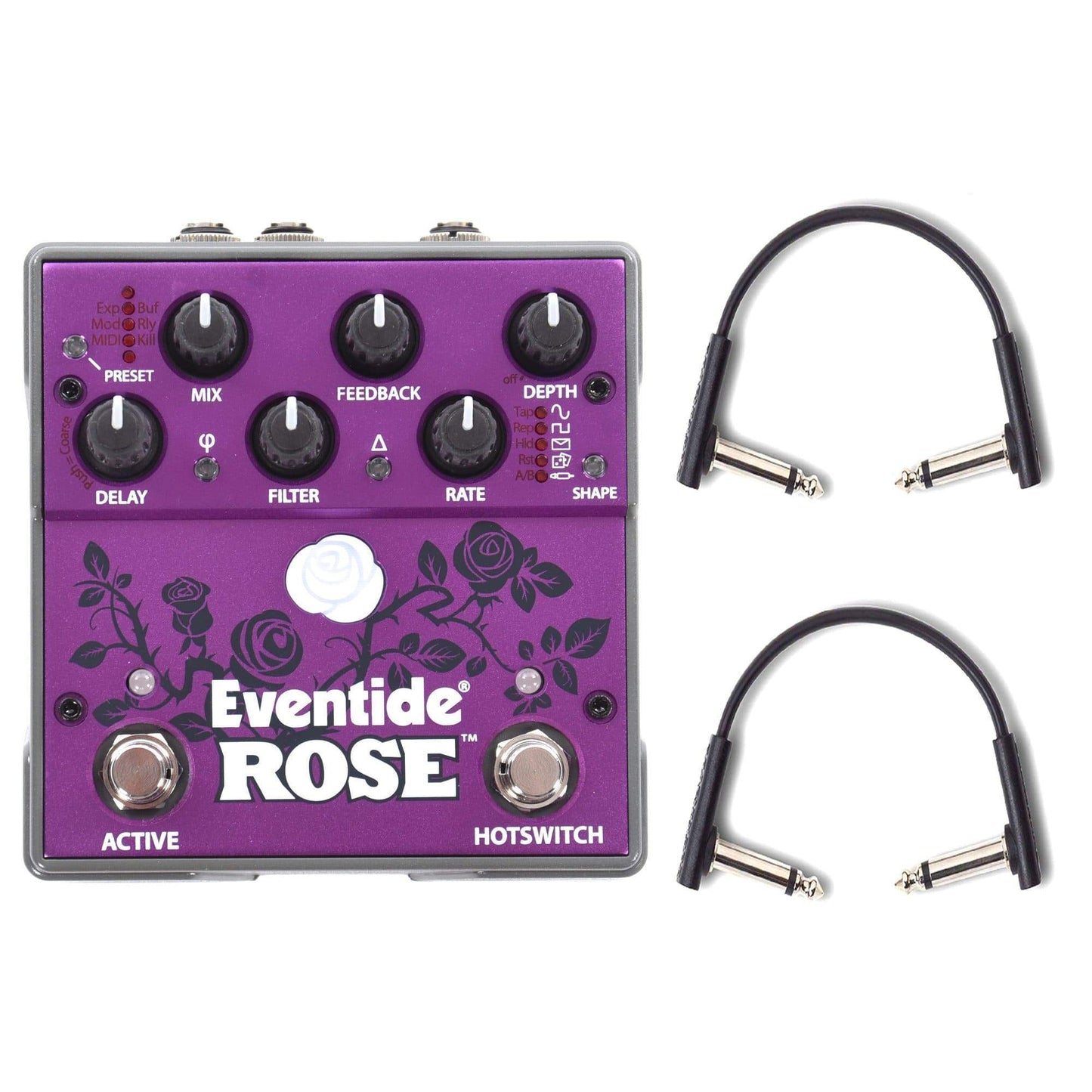 Eventide Rose Modulated Delay w/RockBoard Flat Patch Cables Bundle Effects and Pedals / Delay
