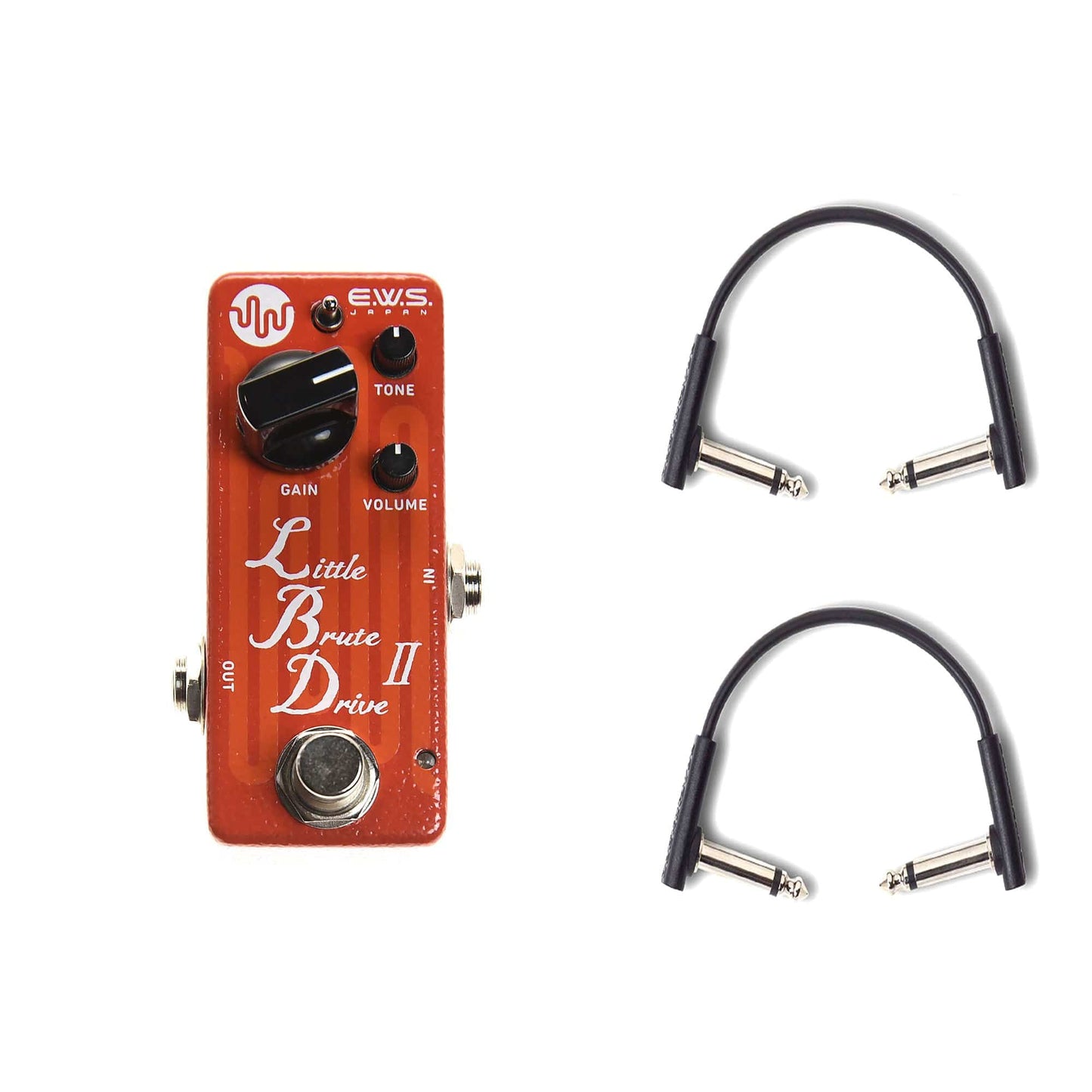 EWS Little Brute Drive 2 w/RockBoard Flat Patch Cables Bundle Effects and Pedals / Overdrive and Boost