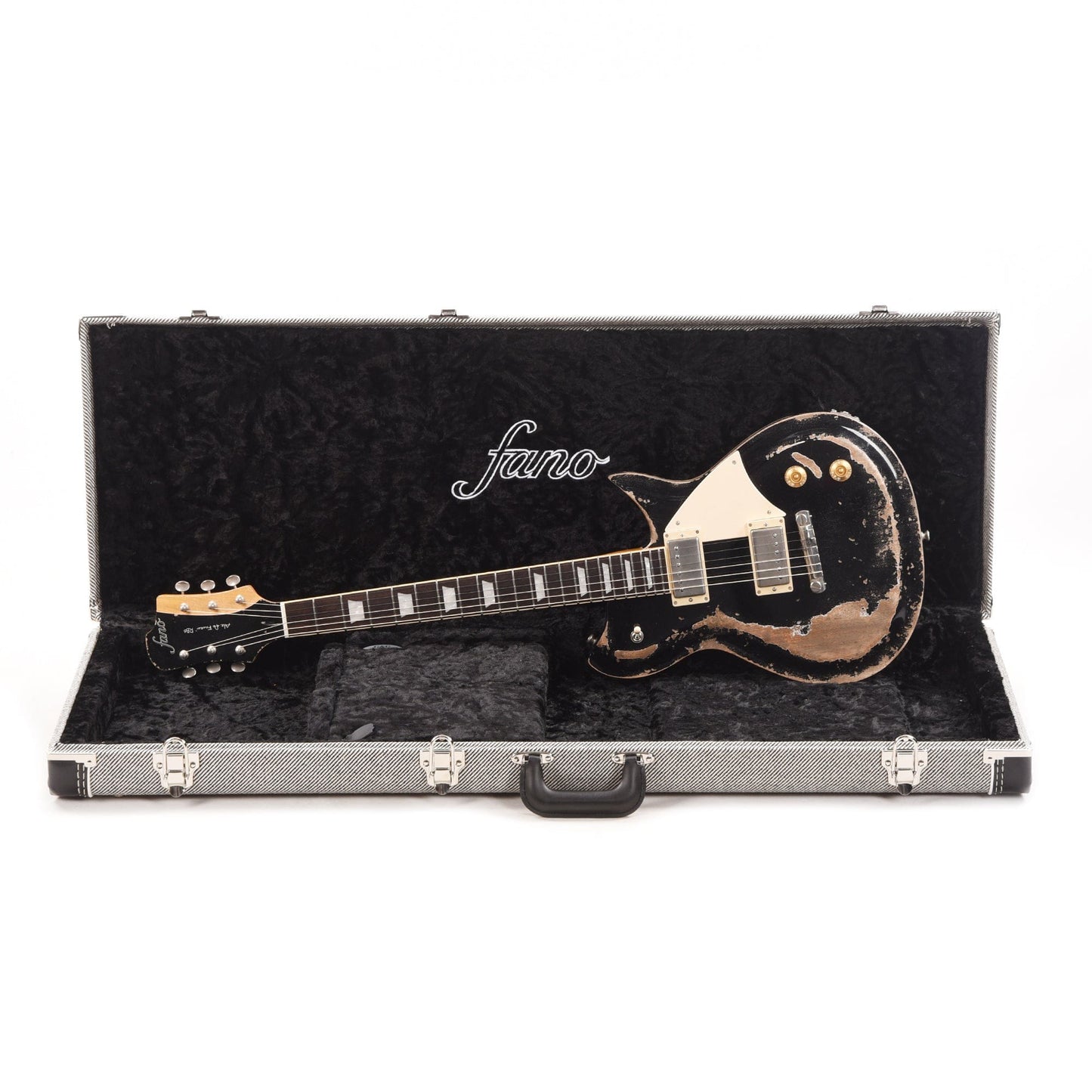 Fano RB6 Alt de Facto Bull Black Heavy Distress w/Lollar Imperial Humbuckers Electric Guitars / Solid Body