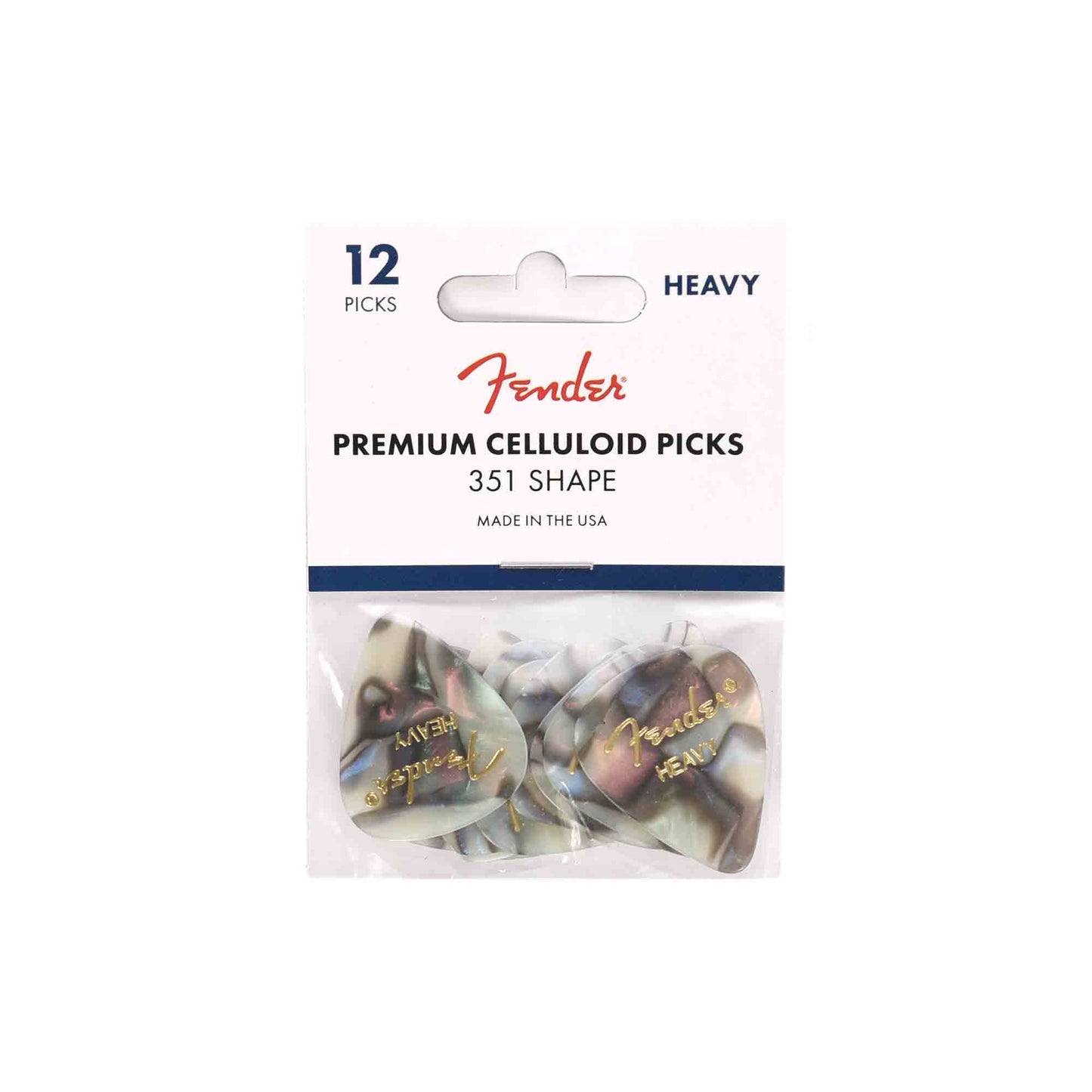 Fender 351 Pick Pack (12) Abalone Heavy 4 Pack Bundle Accessories / Picks