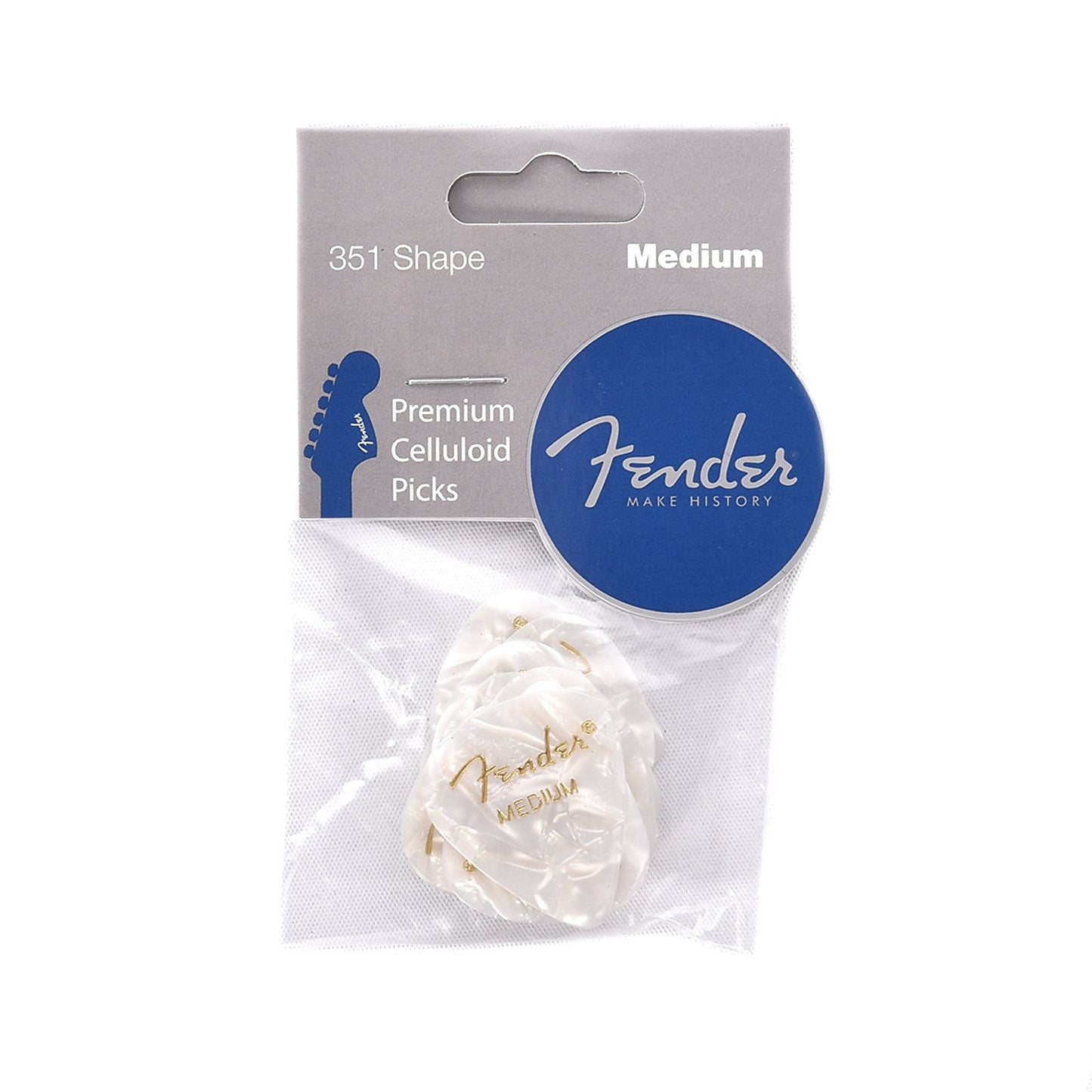 Fender 351 Pick Pack White MOTO Medium 3 Pack (36) Bundle Accessories / Picks