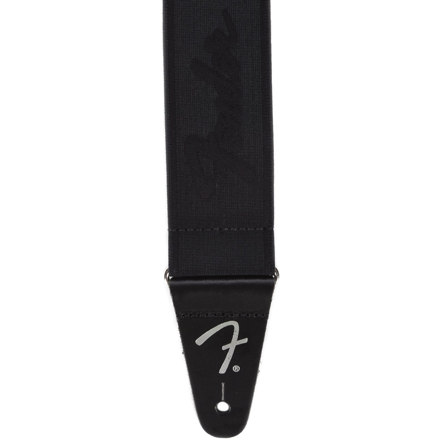 Fender Weightless Running Logo Strap Black Out Accessories / Straps
