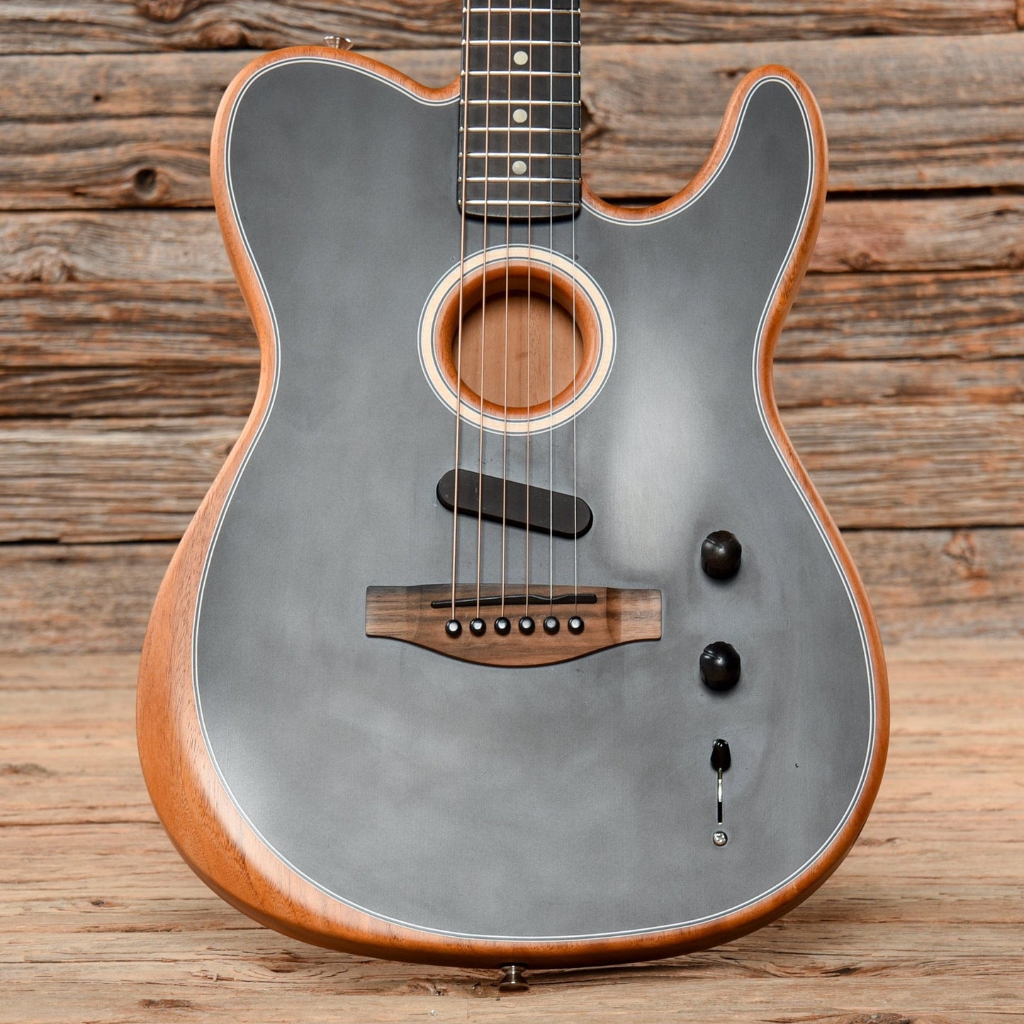 Fender American Acoustasonic Telecaster Black 2021 Acoustic Guitars / Built-in Electronics