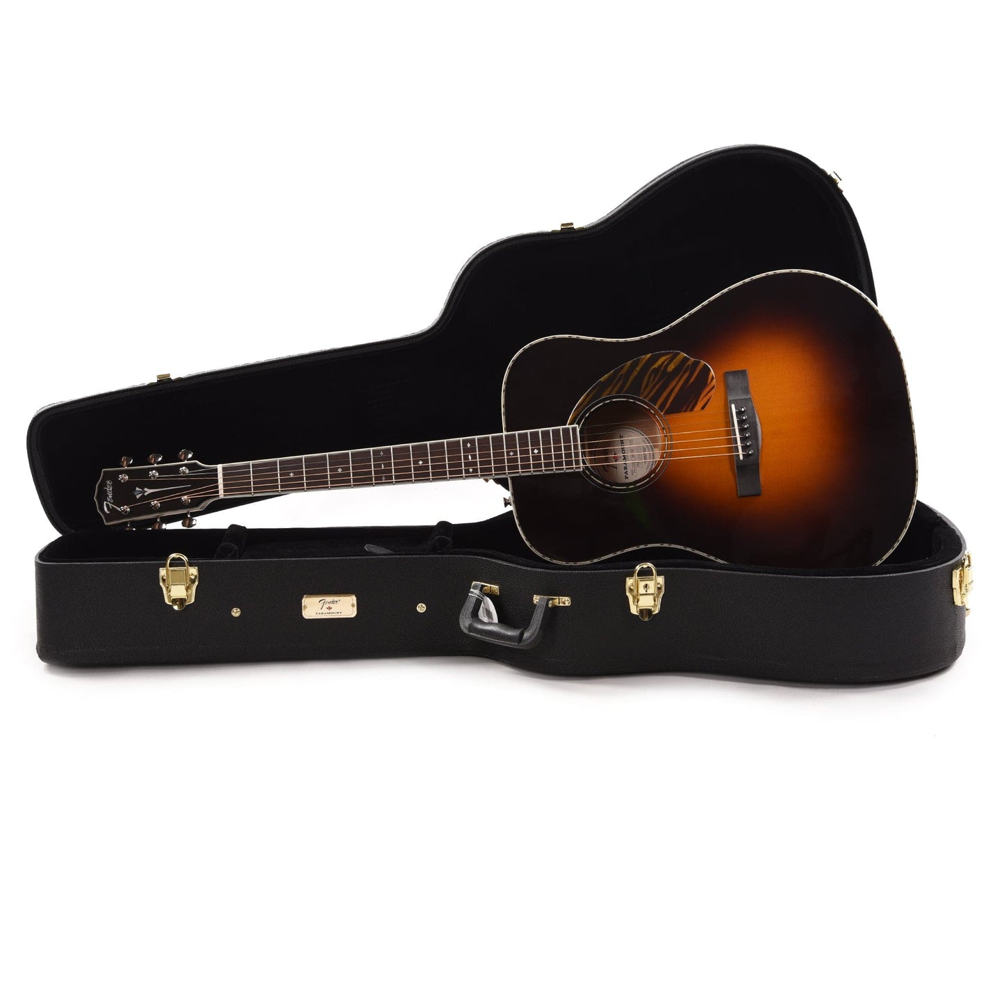 Fender Paramount PD-220E Dreadnought 3-Tone Vintage Sunburst Acoustic Guitars / Dreadnought