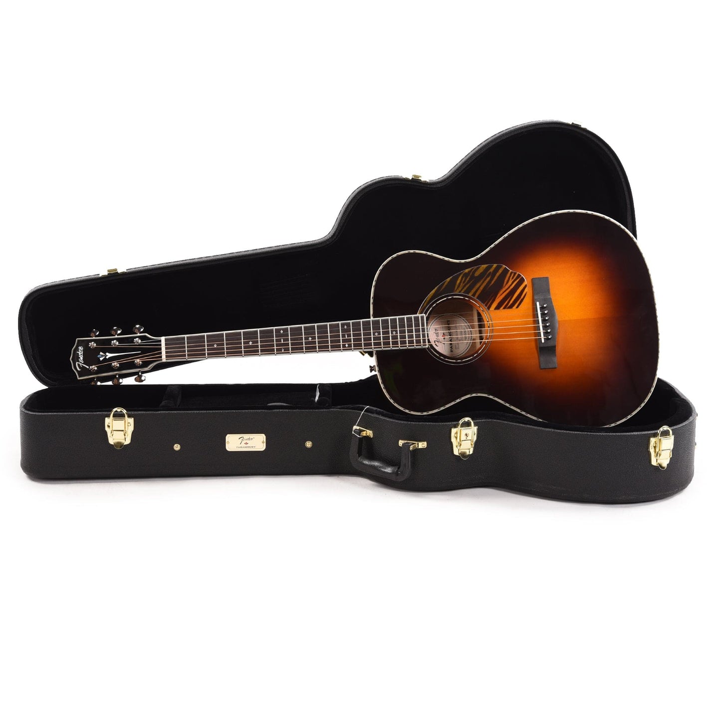 Fender Paramount PO-220E Orchestra 3-Tone Vintage Sunburst Acoustic Guitars / OM and Auditorium