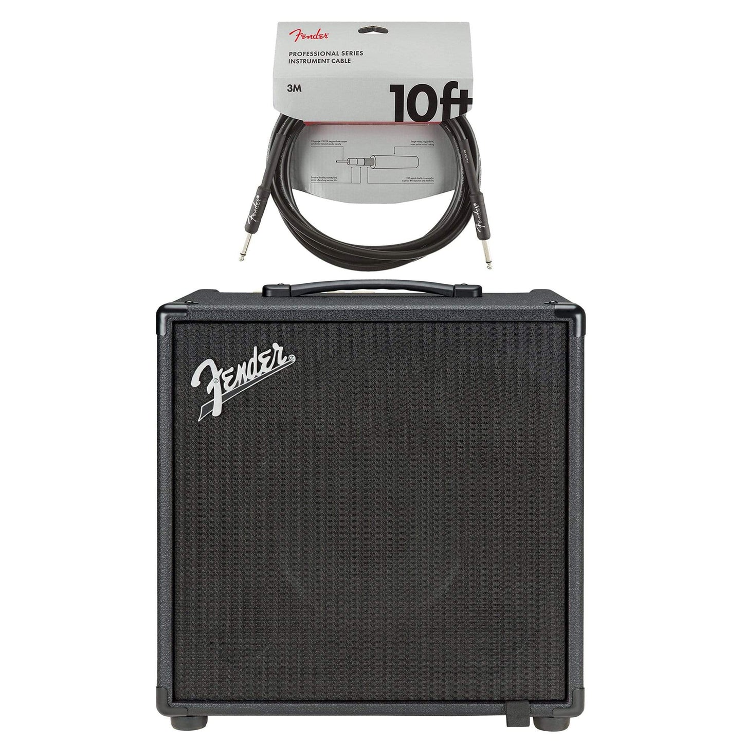 Fender Rumble Studio 40 1x10 Combo Black Cable Bundle Amps / Bass Combos