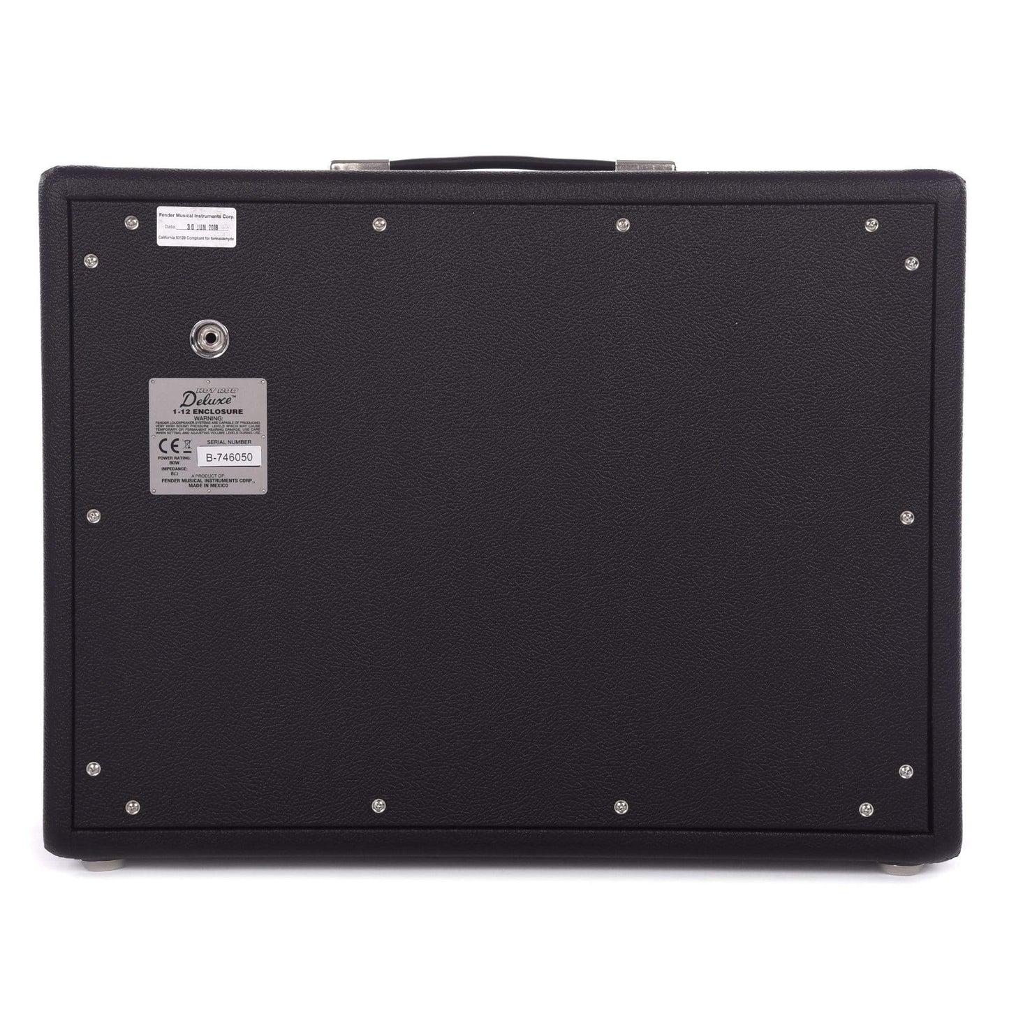 Fender Hot Rod Deluxe 112 Enclosure Black & Silver w/Celestion G12P-80 Cable Bundle Amps / Guitar Cabinets