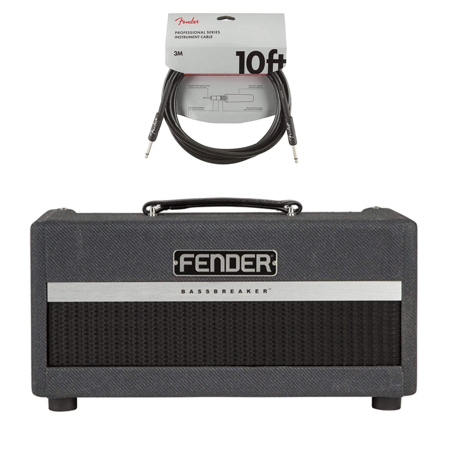 Fender Bassbreaker 15 Head Cable Bundle Amps / Guitar Heads