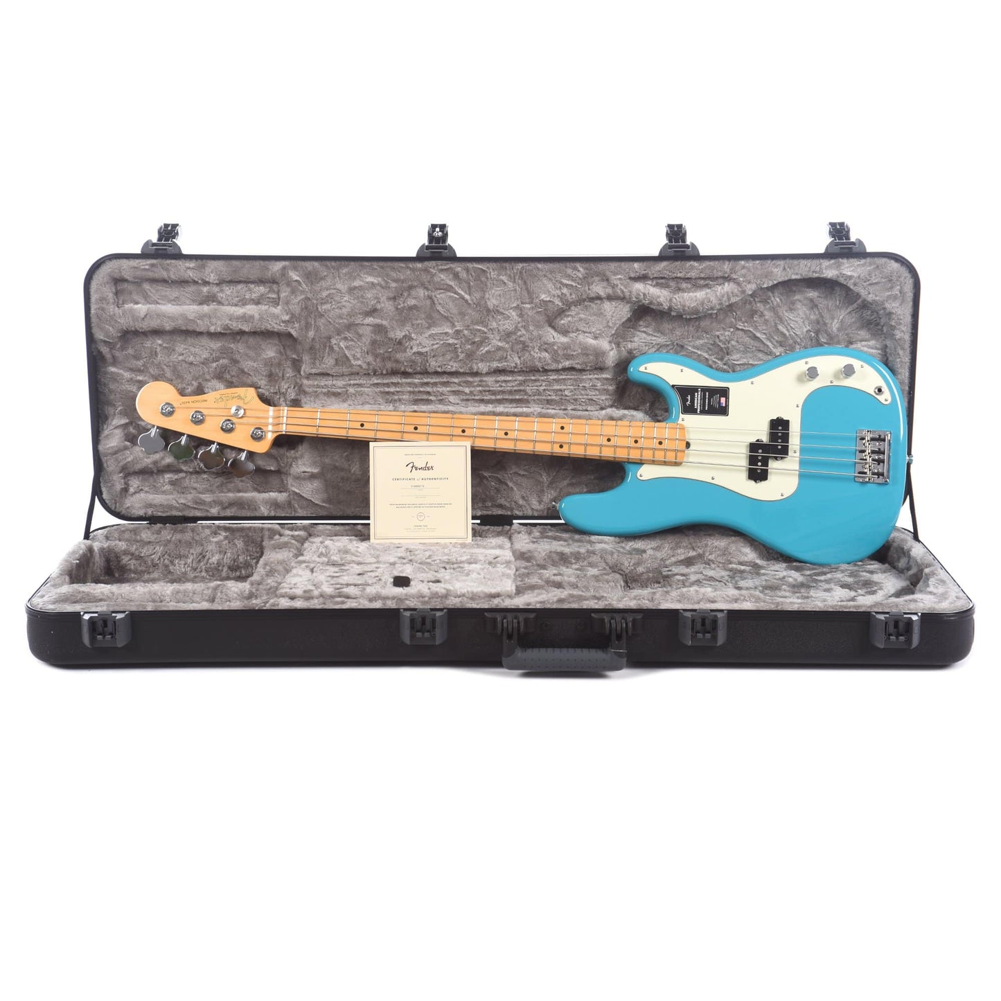 Fender American Professional II Precision Bass Miami Blue Bass Guitars / 4-String