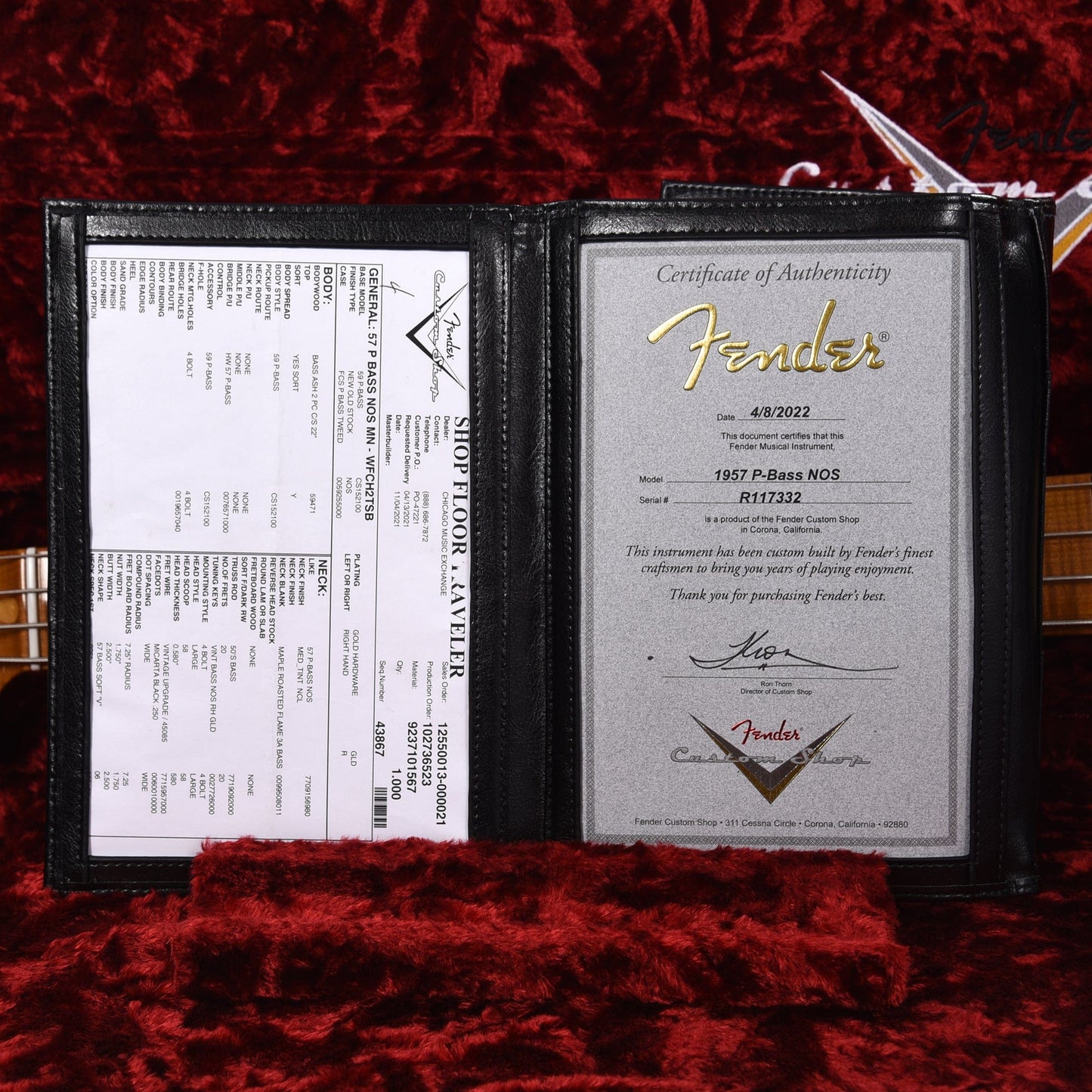 Fender Custom Shop 1957 Precision Bass Ash NOS Wide Fade Chocolate 2-Color Sunburst w/AAA Flame Neck & Gold Hardware Bass Guitars / 4-String