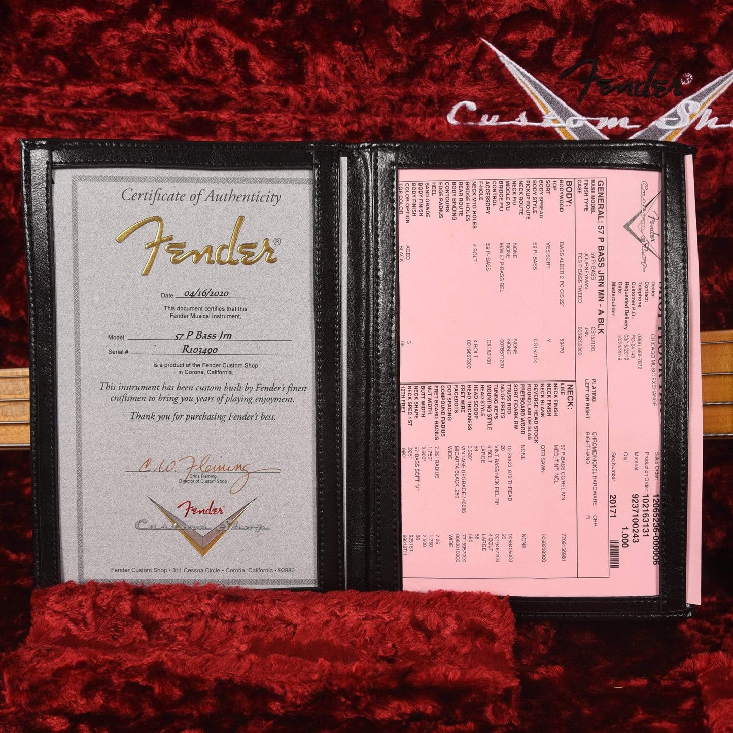 Fender Custom Shop 1957 Precision Bass "CME Spec" Journeyman Relic Aged Black Bass Guitars / 4-String