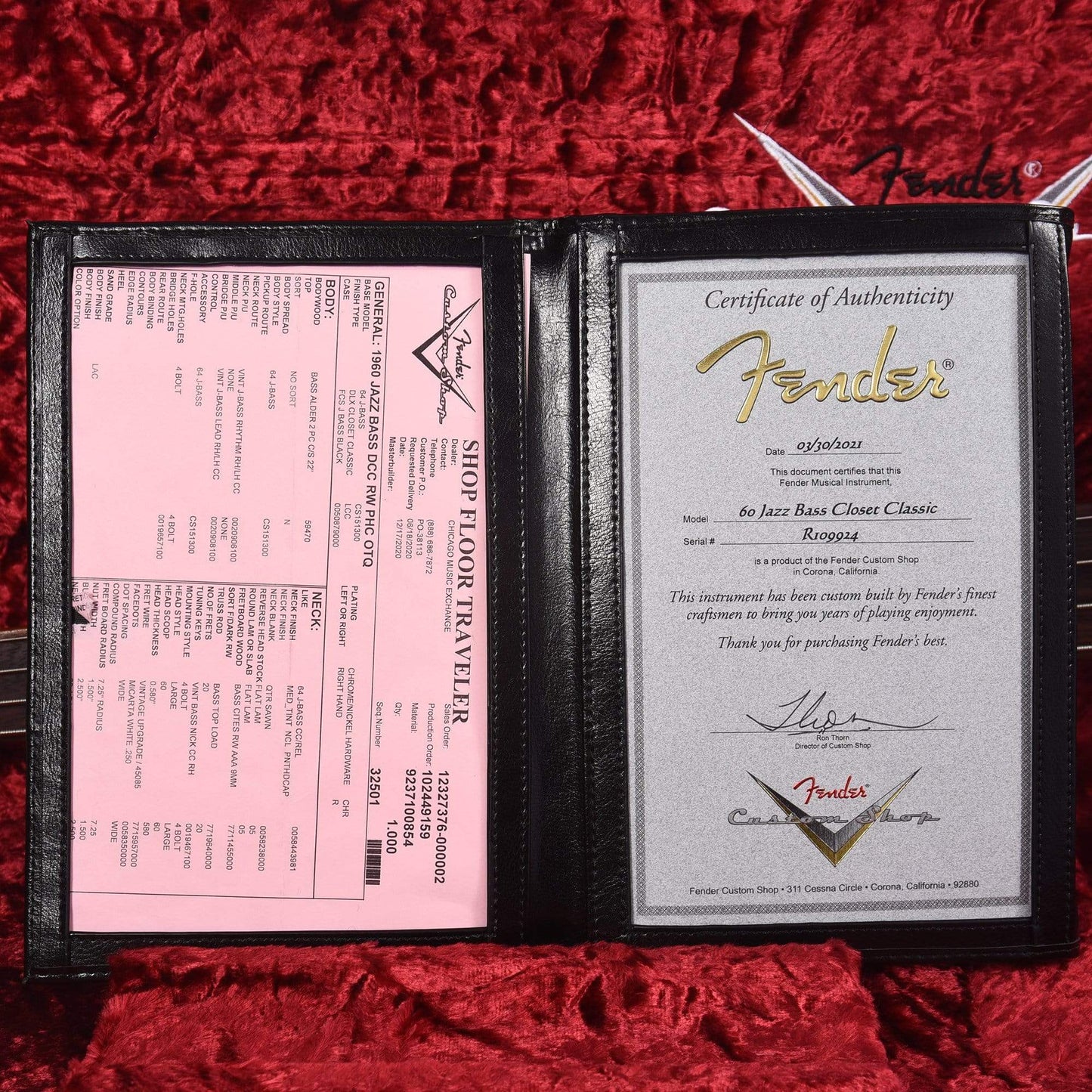 Fender Custom Shop 1960 Jazz Bass "CME Spec" Deluxe Closet Classic Ocean Turquoise w/Painted Headcap Bass Guitars / 4-String