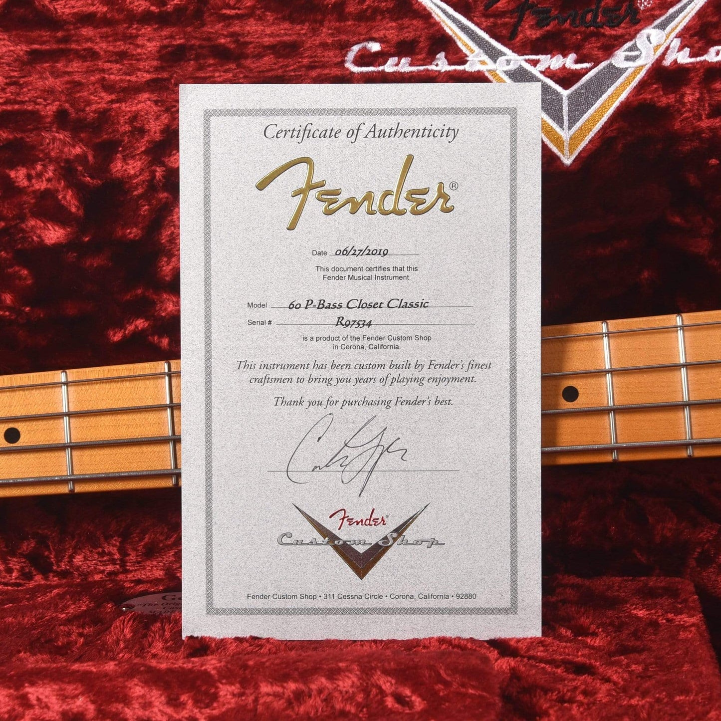 Fender Custom Shop 1969 Precision Bass Closet Classic Olympic White Master Built by Carlos Lopez Bass Guitars / 4-String