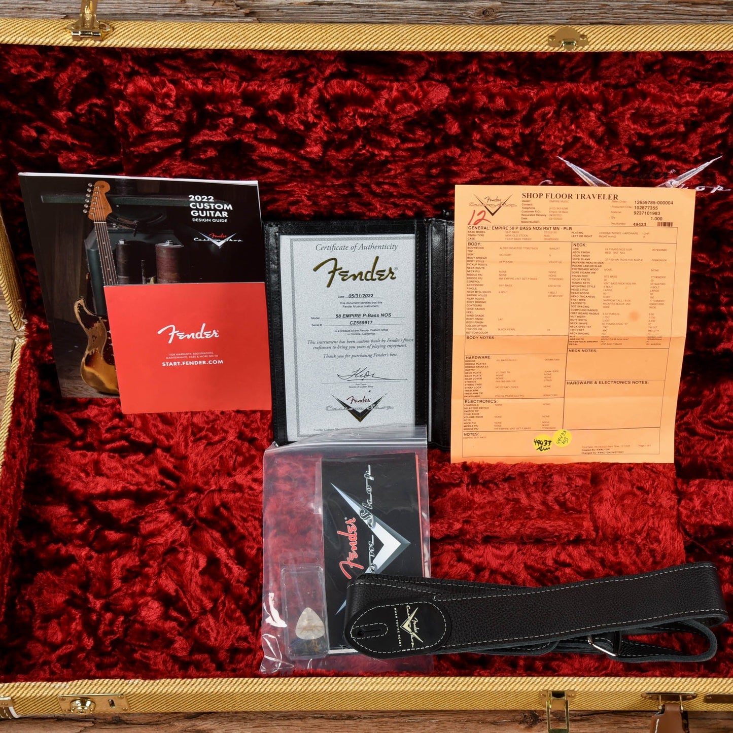 Fender Custom Shop 58 Precision Bass - Black Pearl NOS Black Pearl 2022 Bass Guitars / 4-String