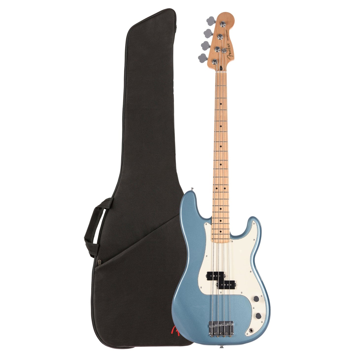 Fender Player Precision Bass MN Tidepool and FB405 Gig Bag Bundle Bass Guitars / 4-String