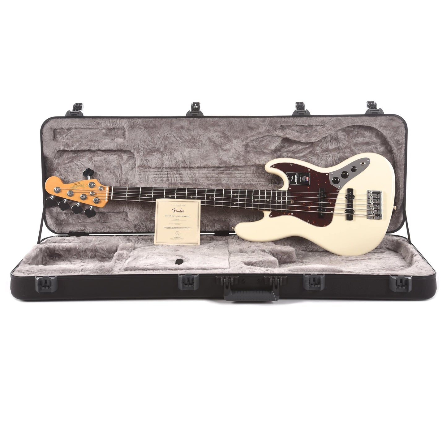 Fender American Professional II Jazz Bass V Olympic White Bass Guitars / 5-String or More
