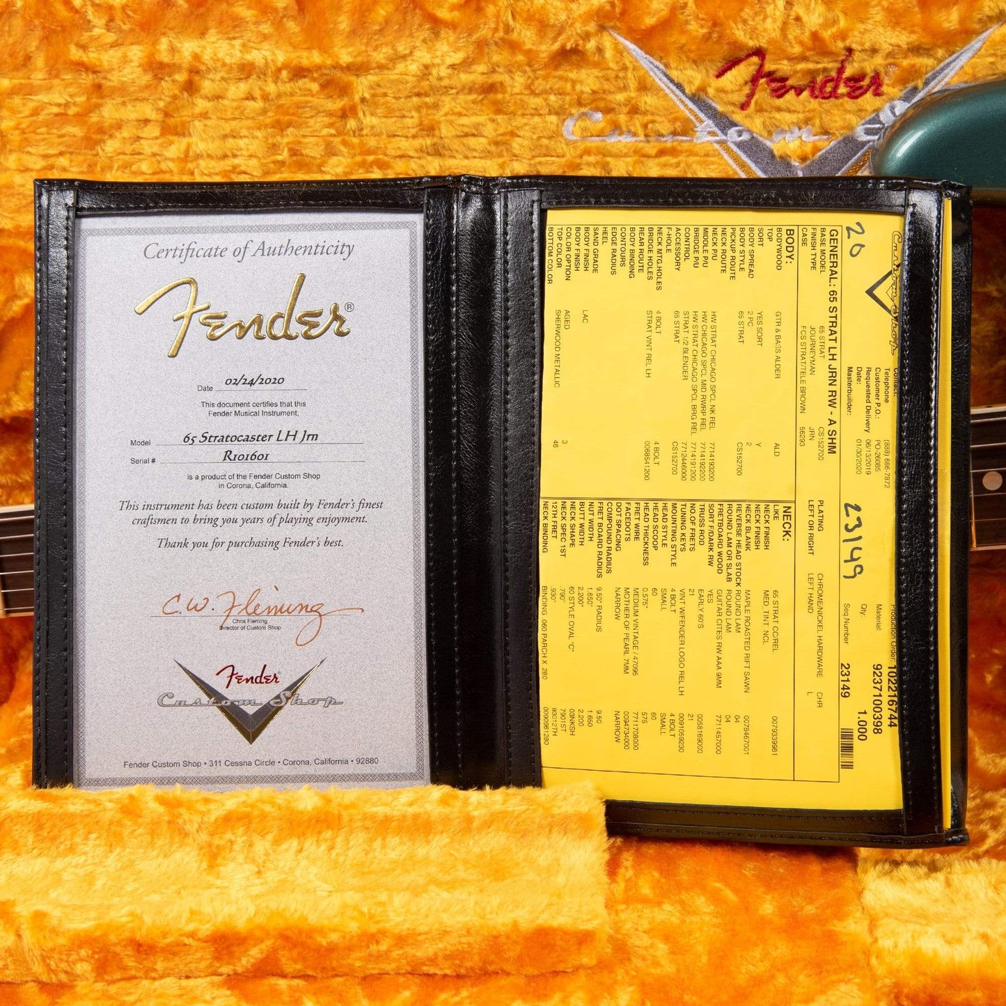 Fender Custom Shop 1965 Stratocaster "Chicago Special" Journeyman Relic Aged Sherwood Green Metallic LEFTY w/Roasted Bound Neck Electric Guitars / Left-Handed