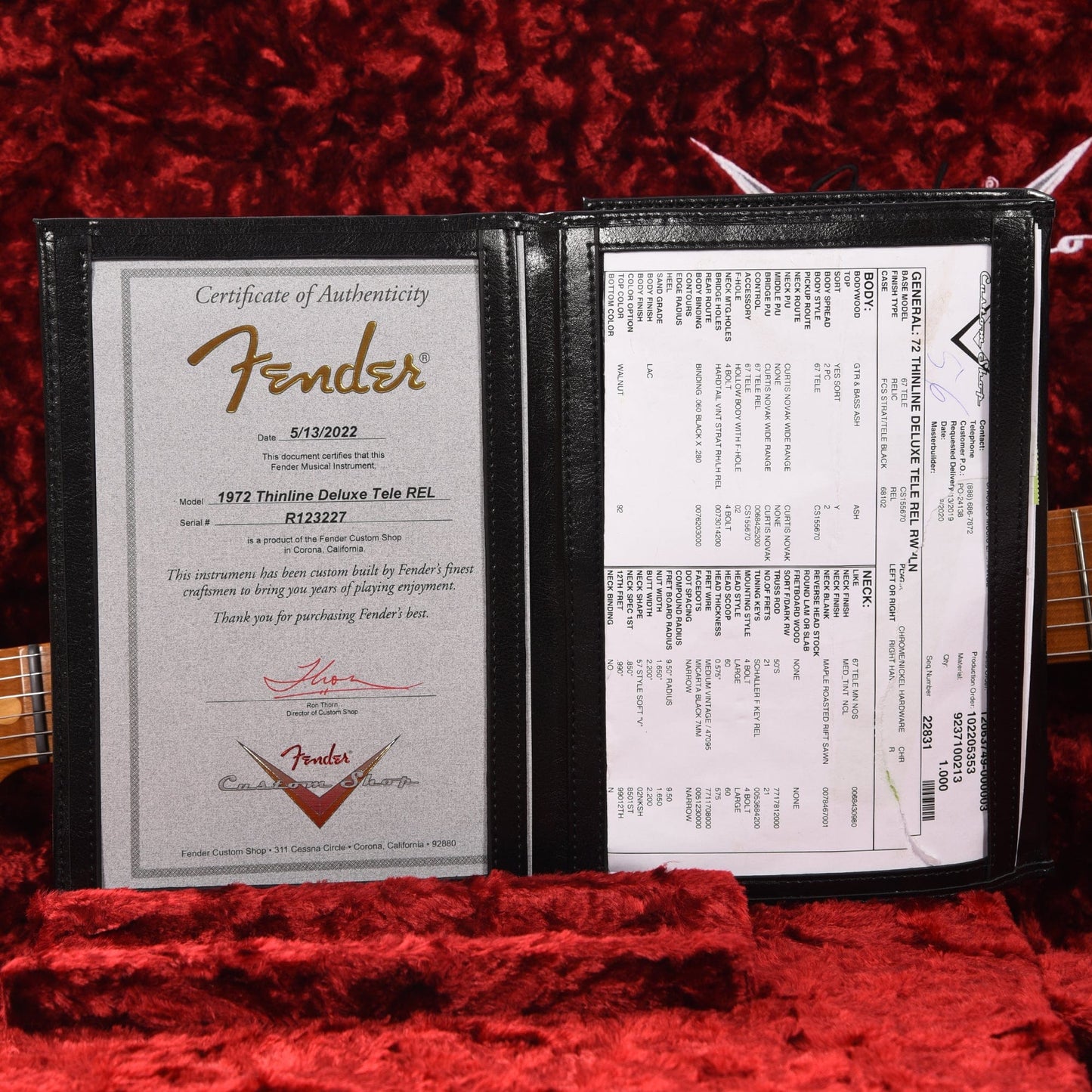 Fender Custom Shop 1972 Thinline Deluxe Relic Ash Walnut w/Roasted Neck & Novak Widerange Humbuckers Electric Guitars / Semi-Hollow