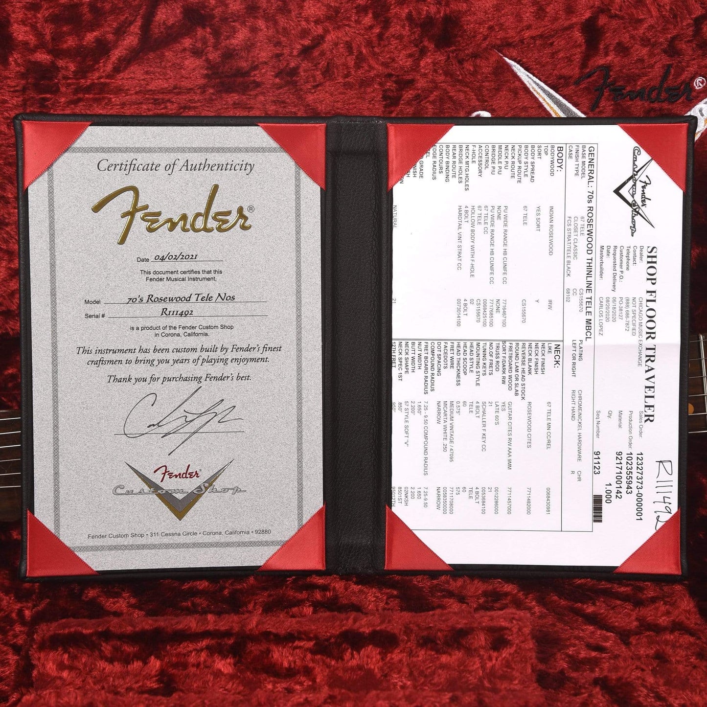 Fender Custom Shop '70s Thinline Telecaster "CME Spec" Rosewood w/Rosewood Neck Master Built by Carlos Lopez Electric Guitars / Semi-Hollow