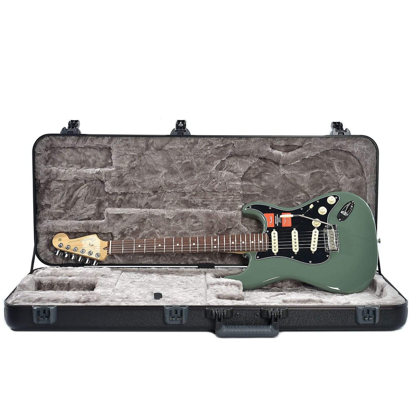 Fender American Pro Stratocaster Antique Olive w/Black Pickguard Electric Guitars / Solid Body