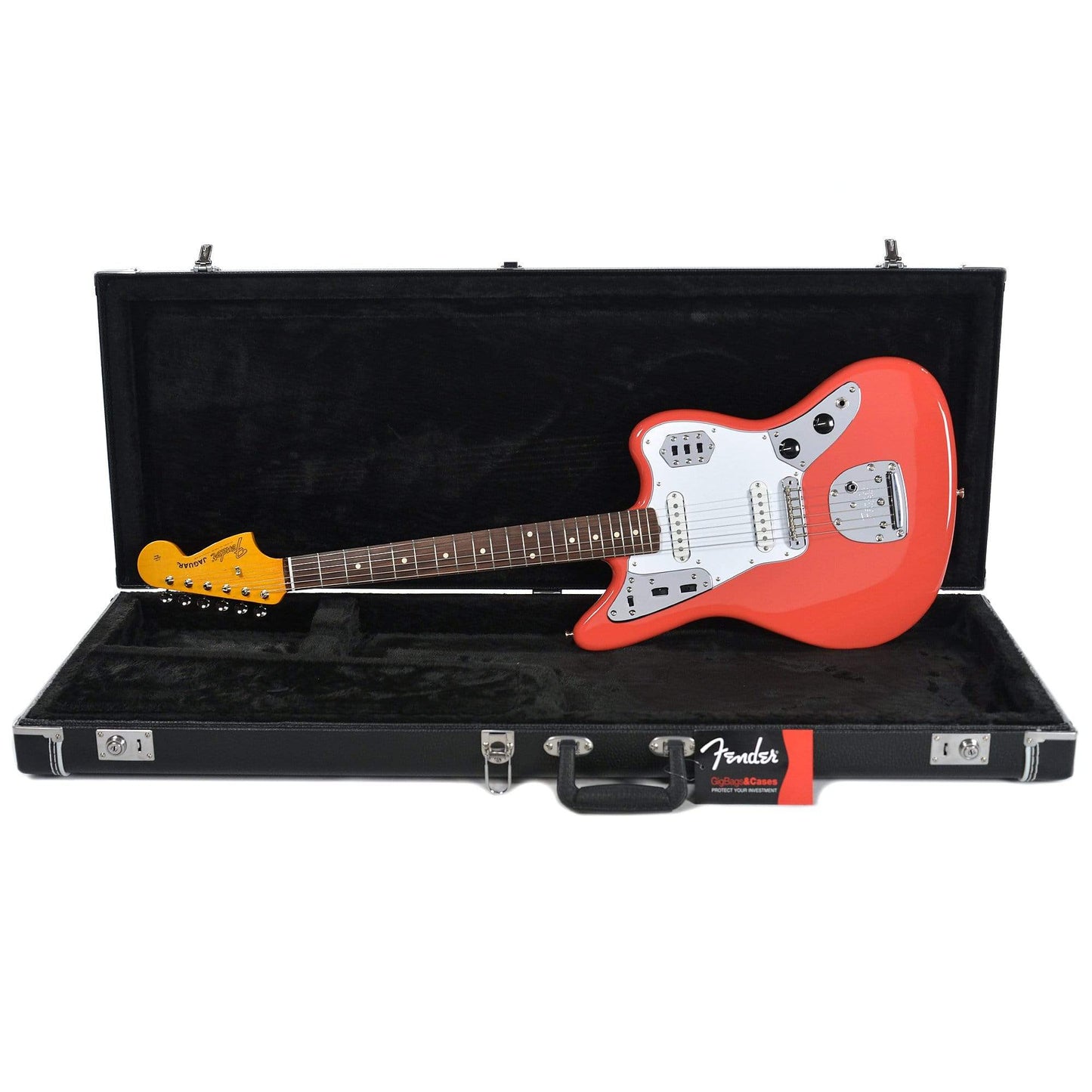 Fender Classic '60s Jaguar Lacquer Fiesta Red Electric Guitars / Solid Body