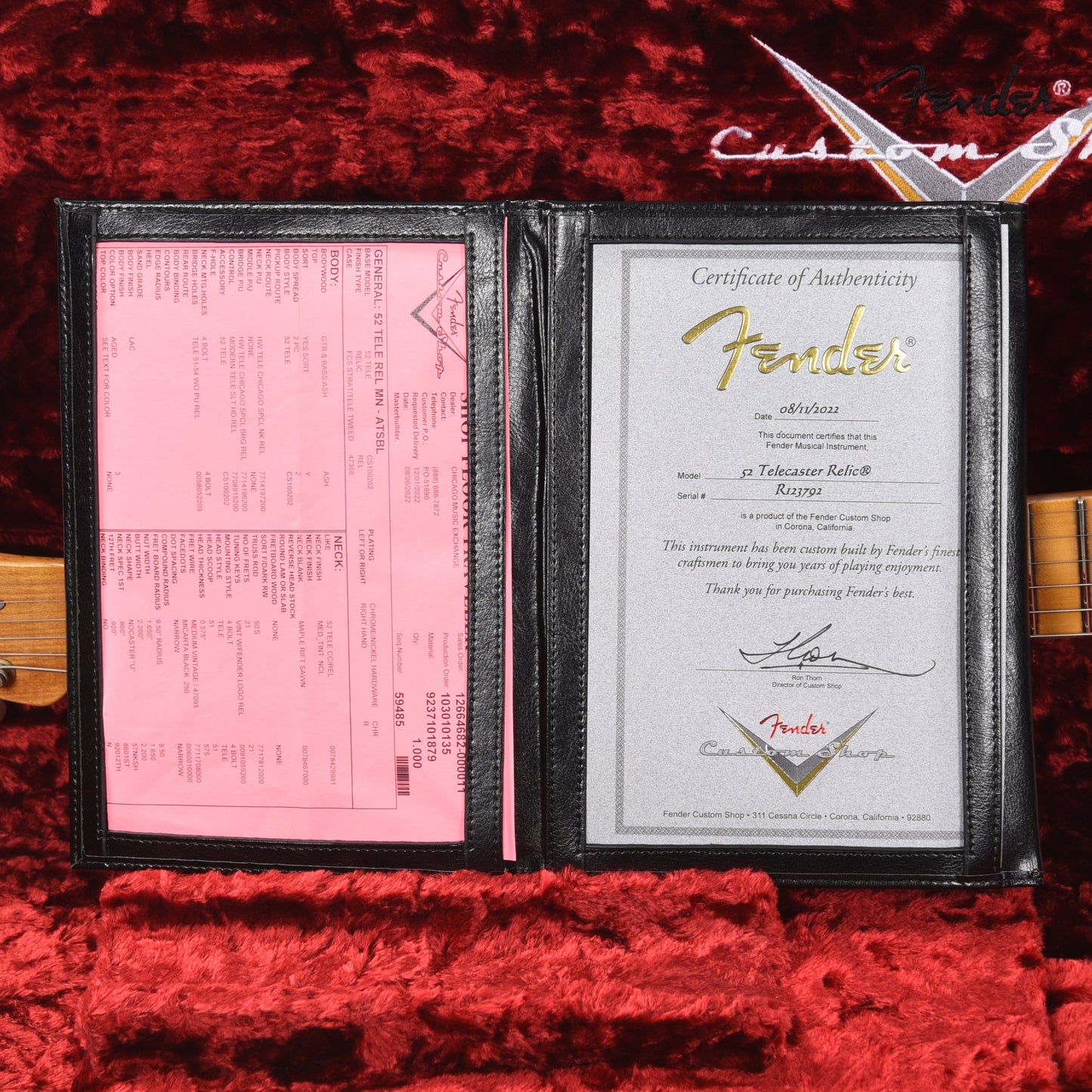 Fender Custom Shop 1952 Telecaster "Chicago Special" Relic Aged Trans Sonic Blue Electric Guitars / Solid Body