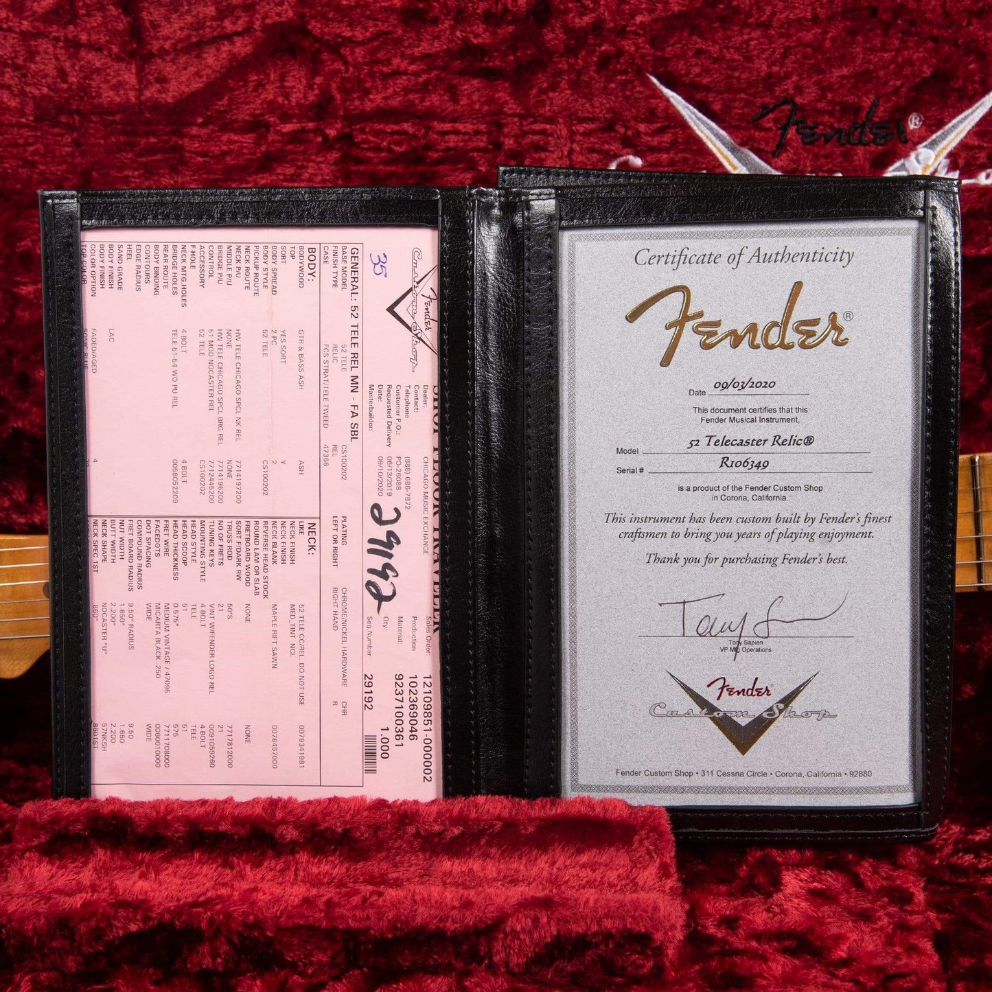 Fender Custom Shop 1952 Telecaster "Chicago Special" Relic Faded/Aged Sonic Blue Electric Guitars / Solid Body