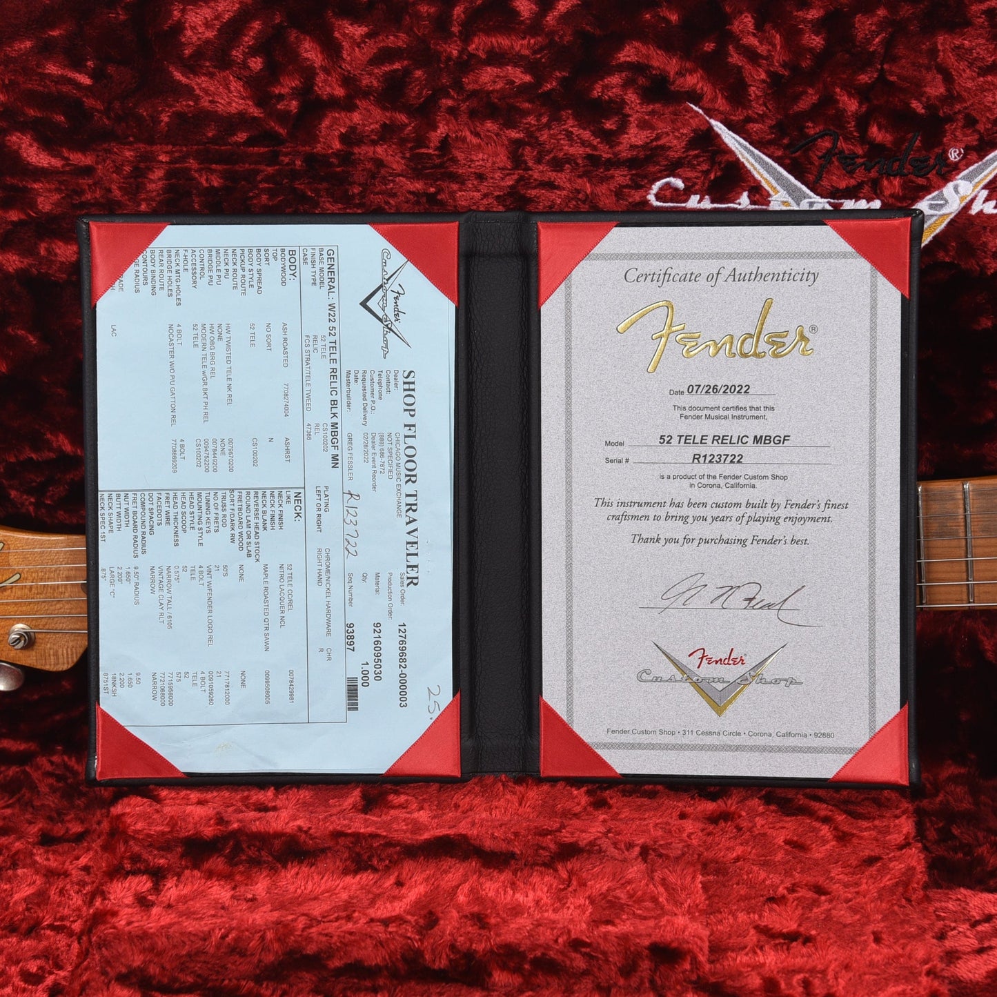 Fender Custom Shop 1952 Telecaster Relic Black Master Built by Greg Fessler Electric Guitars / Solid Body