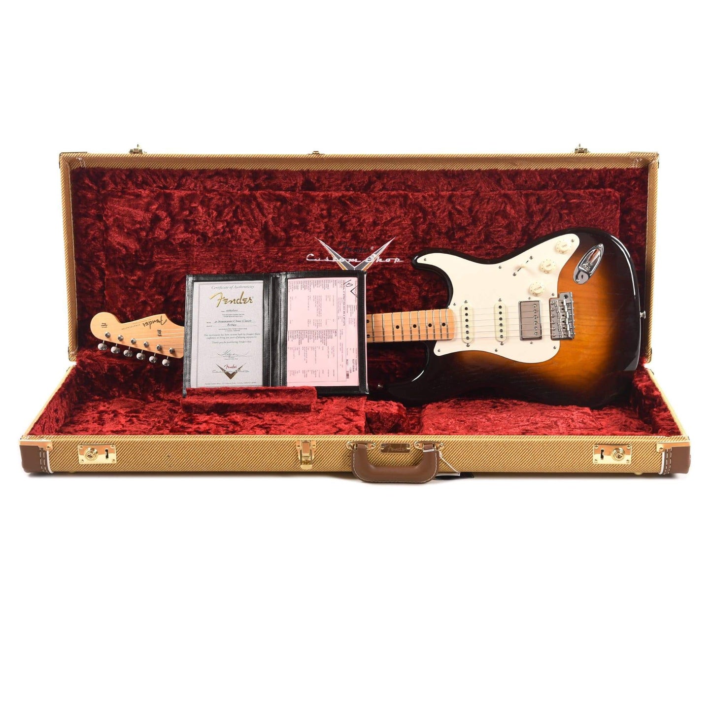 Fender Custom Shop 1957 Stratocaster HSS "Chicago Special" Deluxe Closet Classic Aged Wide Fade Chocolate 2-Tone Sunburst w/Lollar Imperial Low Wind Humbucker Electric Guitars / Solid Body