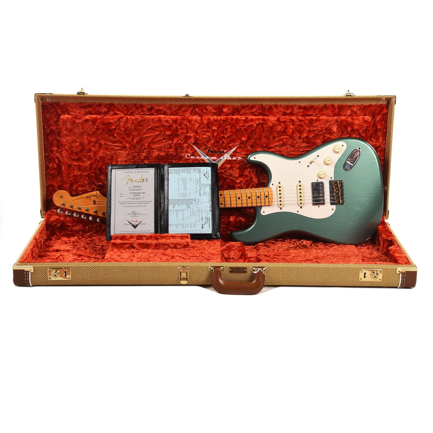 Fender Custom Shop 1957 Stratocaster HSS Hardtail "Chicago Special" Journeyman Aged Sherwood Green Metallic w/Lollar Imperial Low-Wind Humbucker Electric Guitars / Solid Body