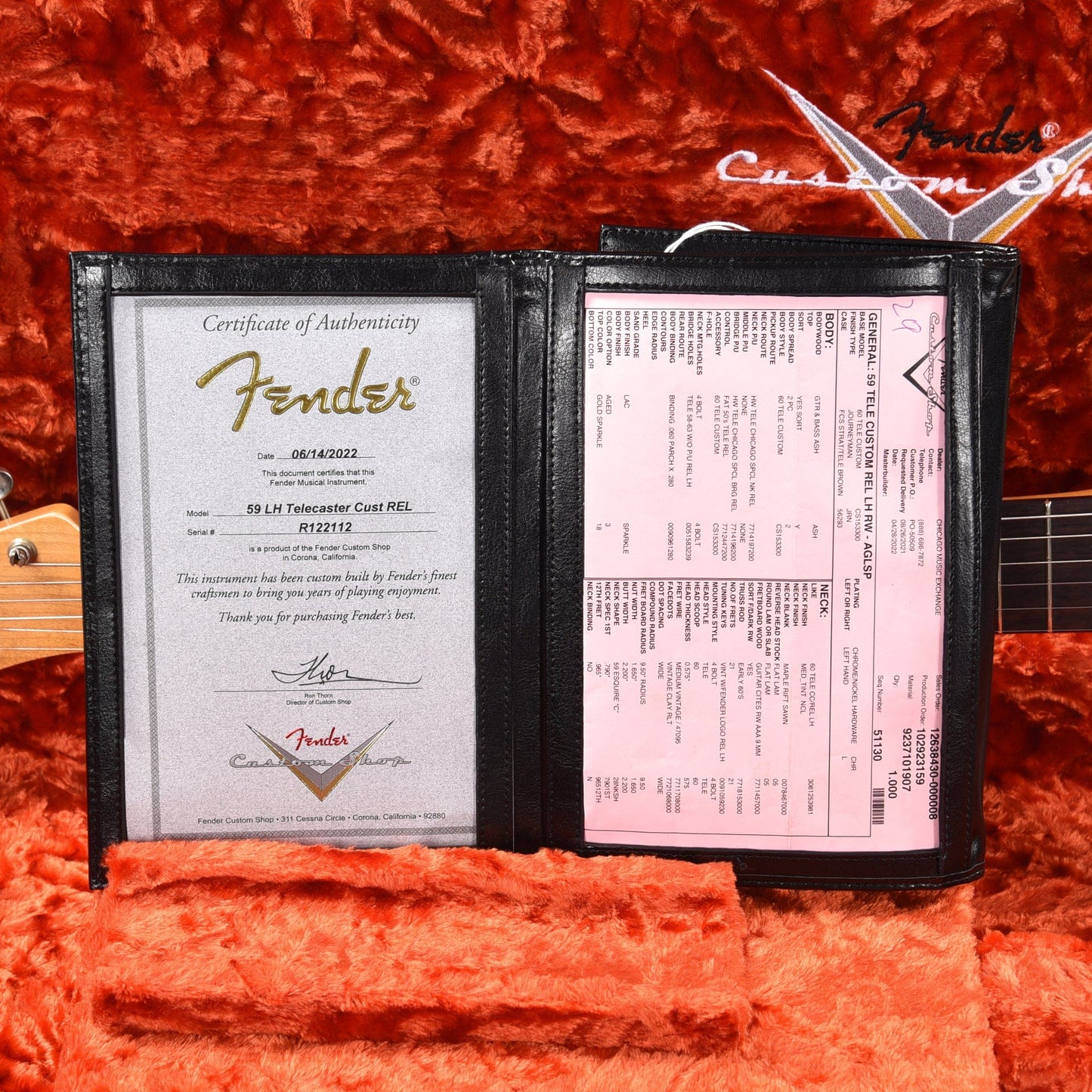 Fender Custom Shop 1959 Custom Telecaster "Chicago Special" LEFTY Relic Aged Gold Sparkle Electric Guitars / Solid Body