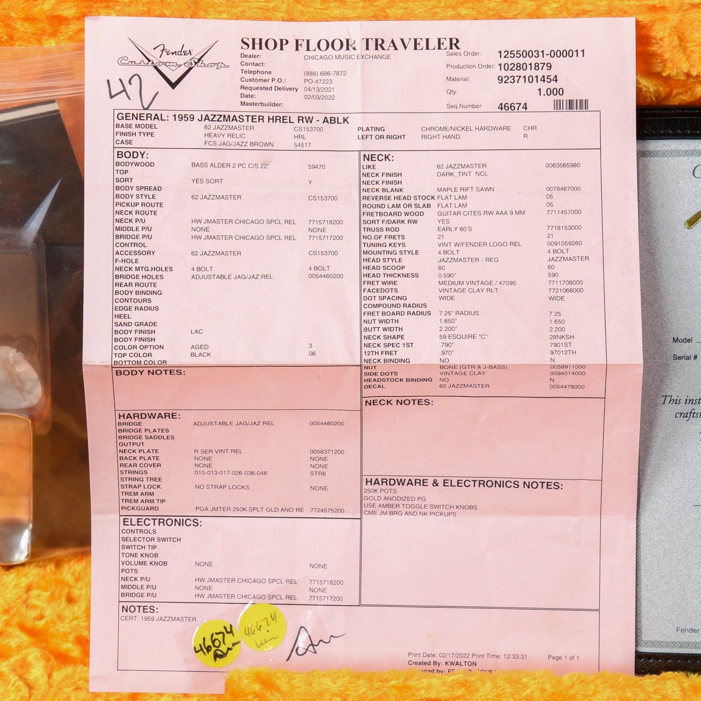 Fender Custom Shop 1959 Jazzmaster "Chicago Special" Heavy Relic Aged Black Aged Black 2021 Electric Guitars / Solid Body