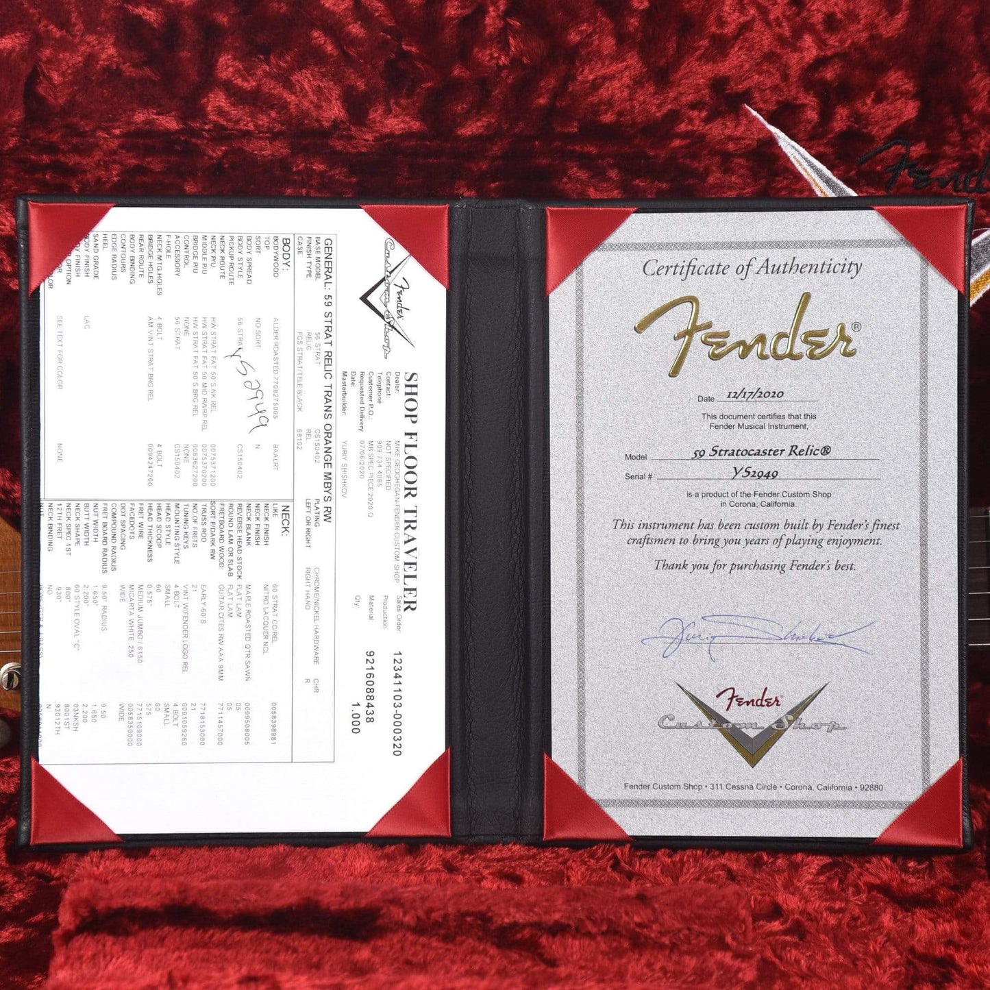 Fender Custom Shop 1959 Stratocaster Relic Trans Orange Master Built by Yuriy Shishkov Electric Guitars / Solid Body