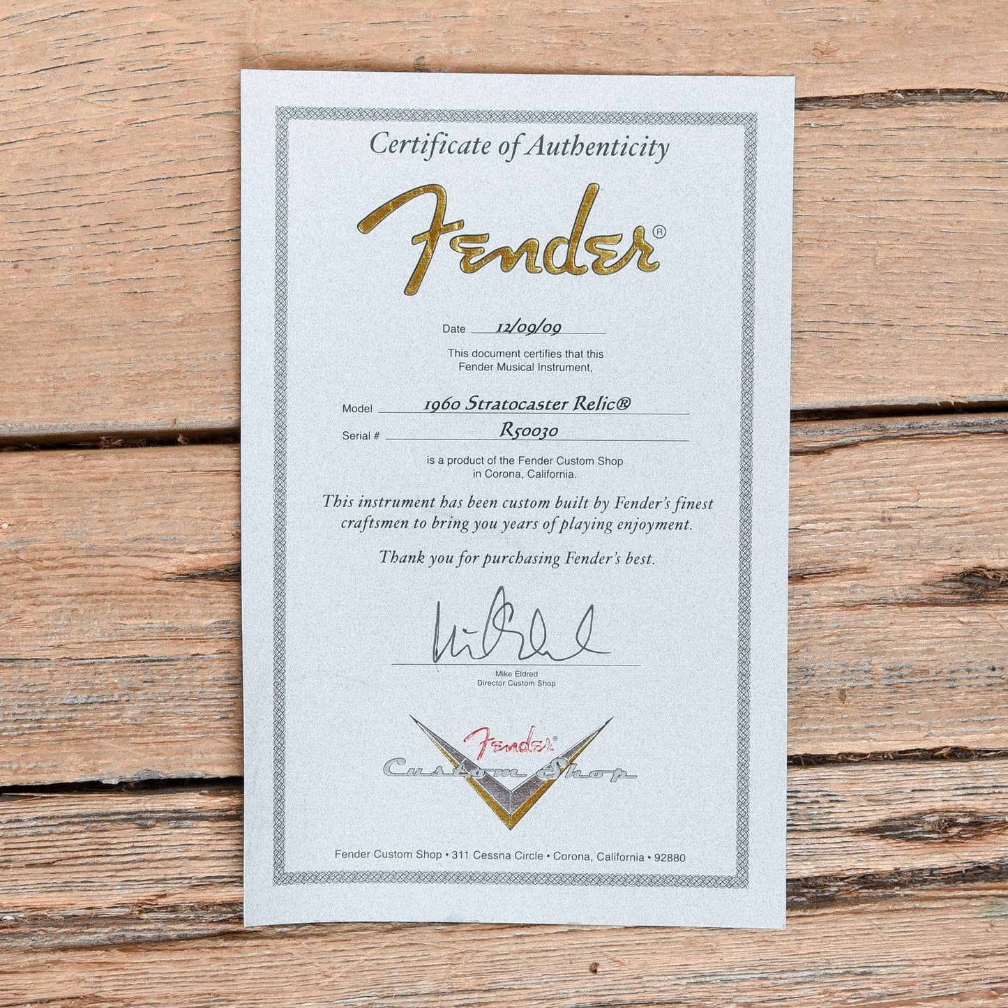 Fender Custom Shop 1960 Stratocaster Relic Olympic White 2009 Electric Guitars / Solid Body